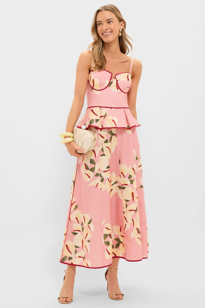 Anthurium Print Maxi Skirt - Image 2