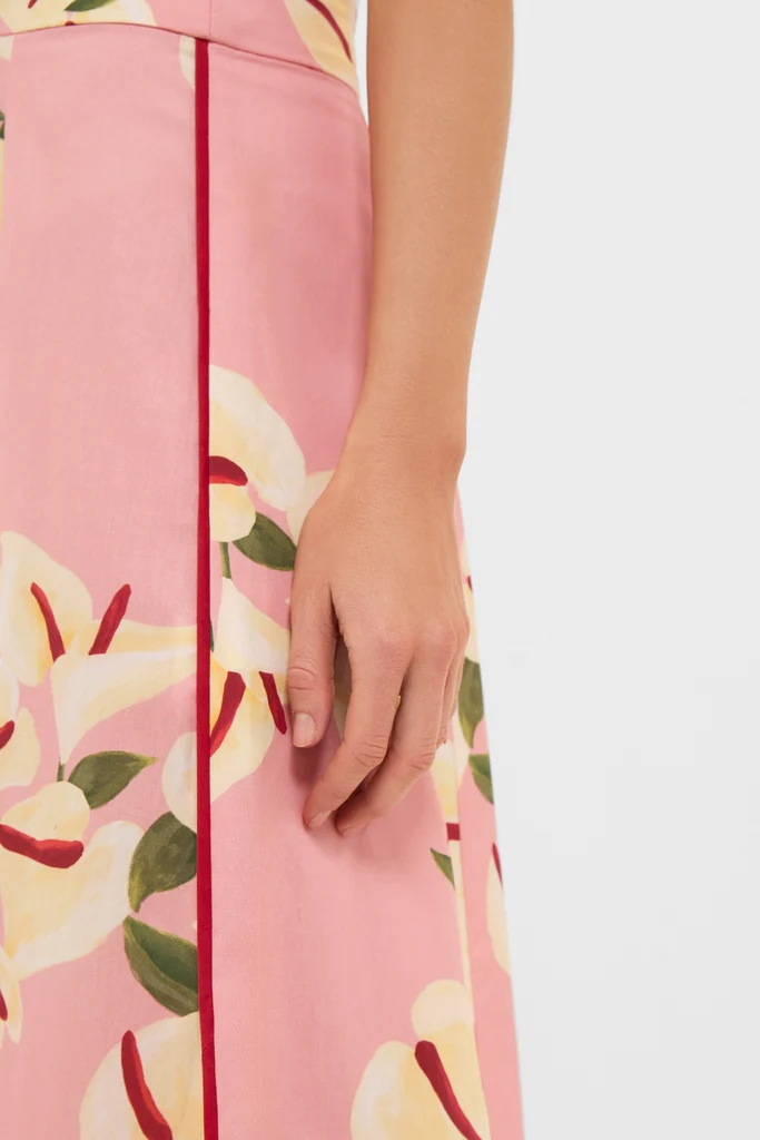 Anthurium Print Maxi Skirt - Image 5