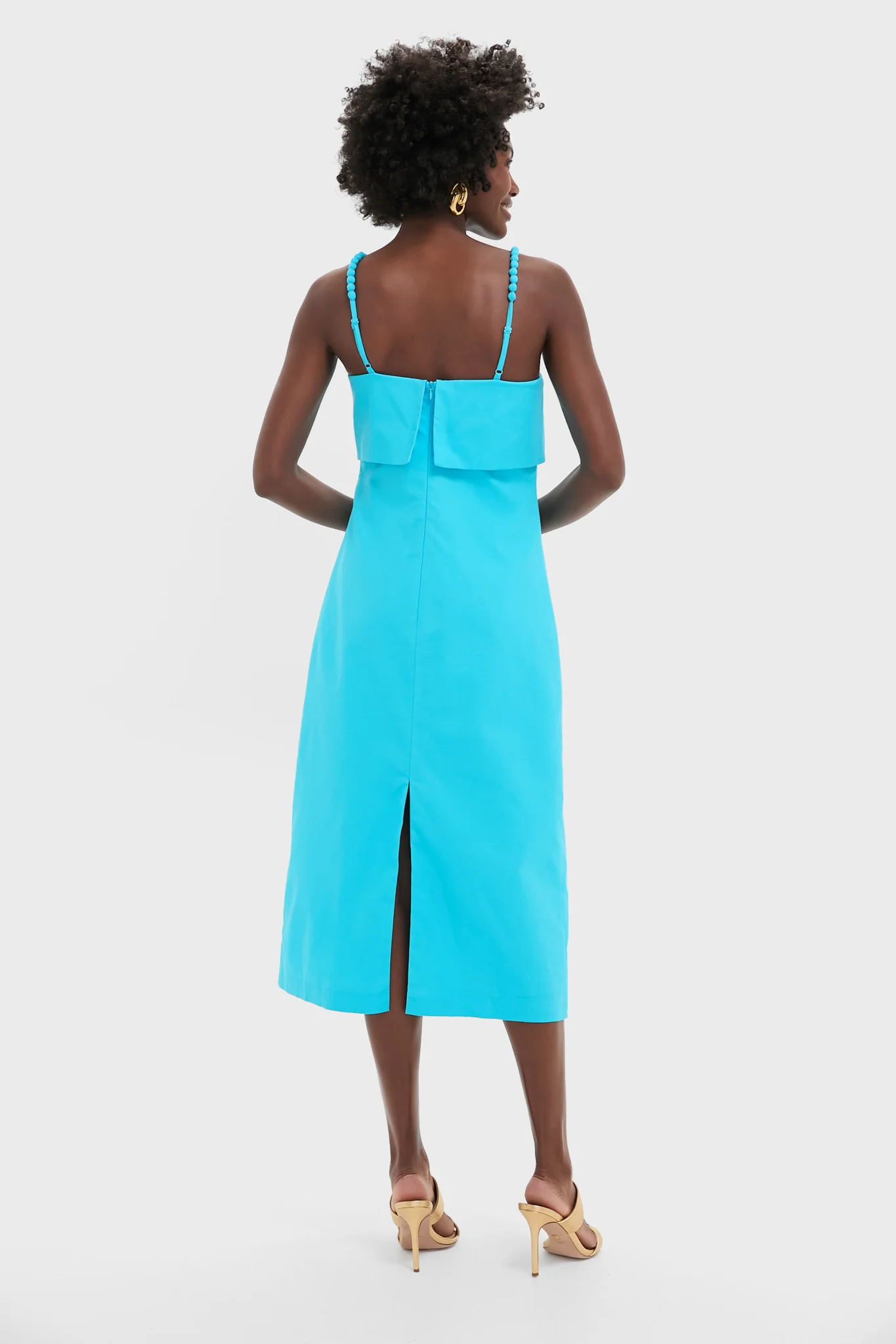 Aqua Linen Azura Midi Dress - Image 5