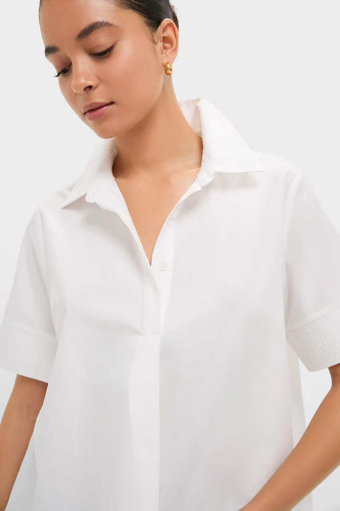 White Cotton Adams Shirt - Image 5