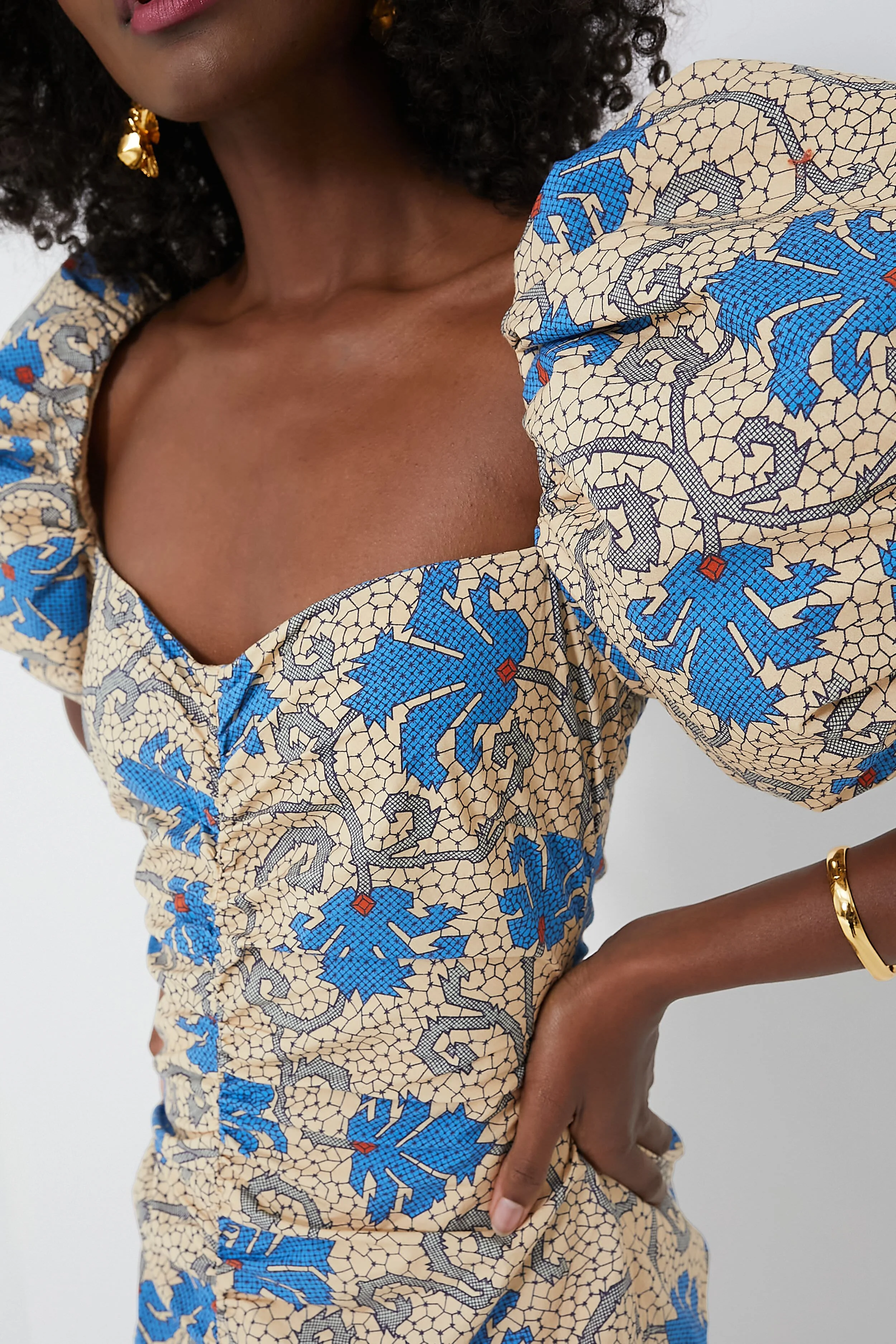 Beige Mosaic Bloom Tessa Dress - Image 5