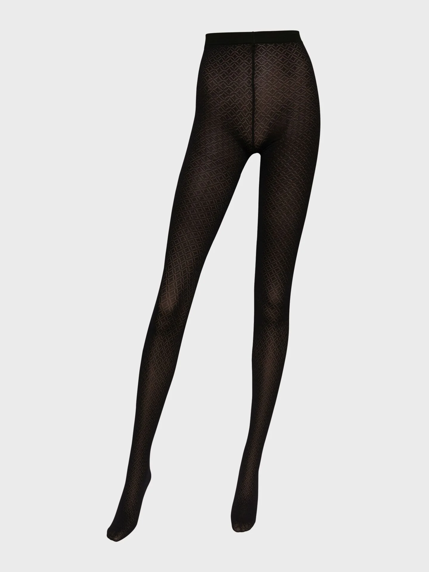 Black 14988 Patterned Tights - Image 2