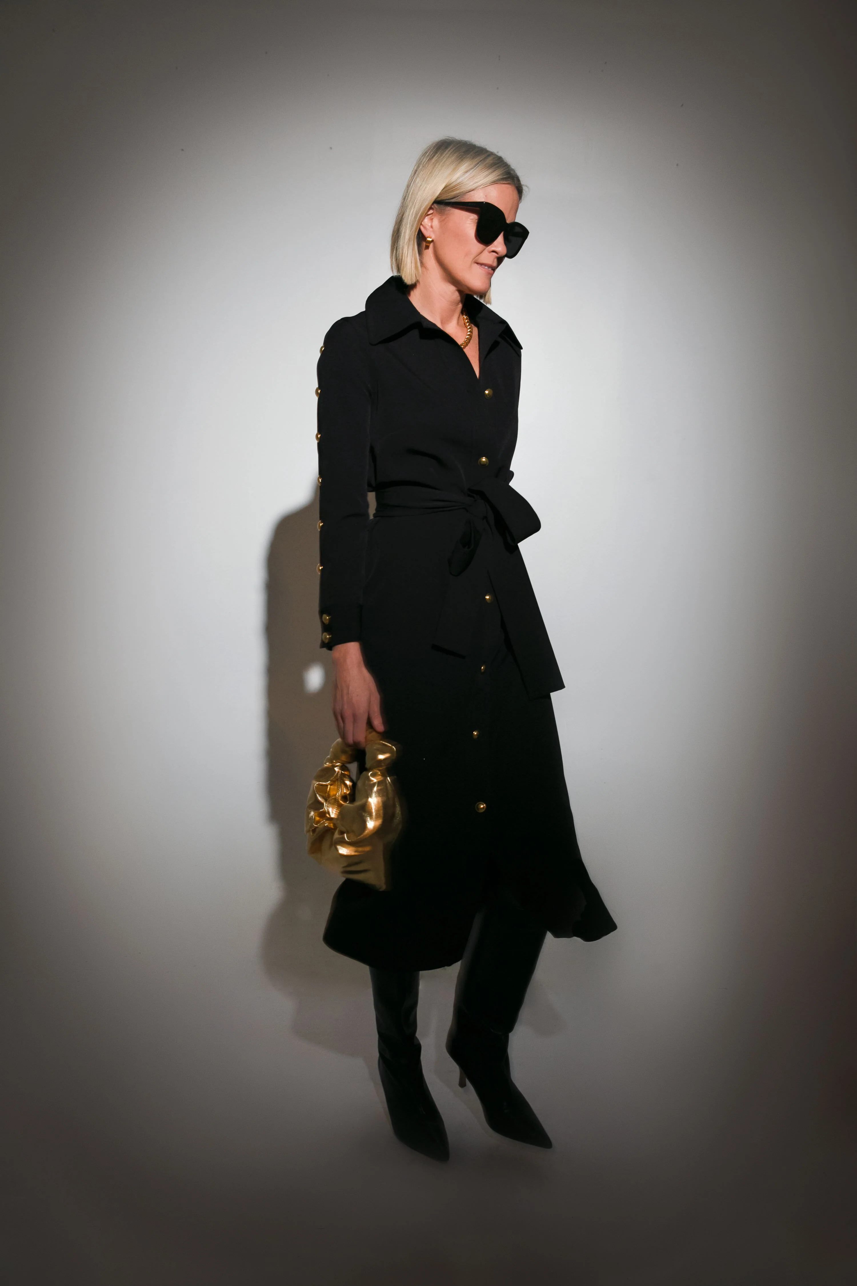 Black and Grey Gia Sunglasses - Image 8