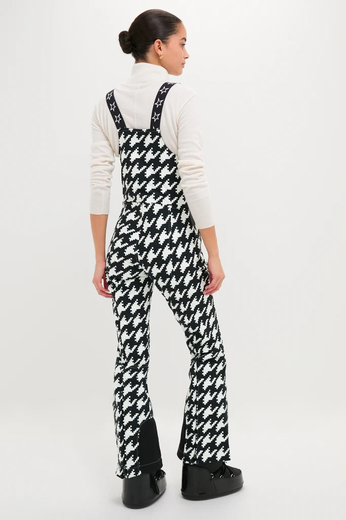 Black and White Houndstooth JG Bib Ski Pant - Image 4