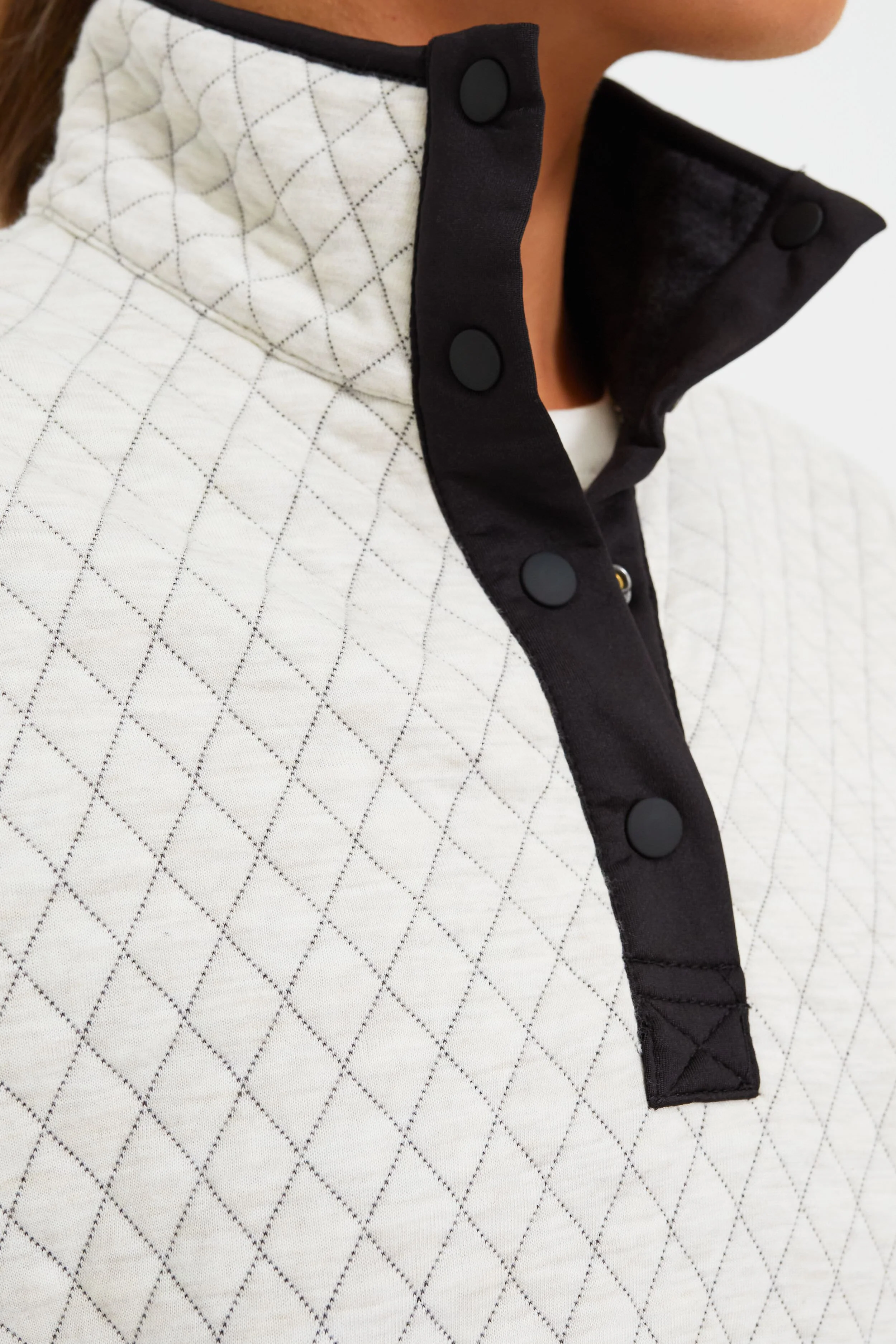 White and Black Corbet Reversible Pullover - Image 6