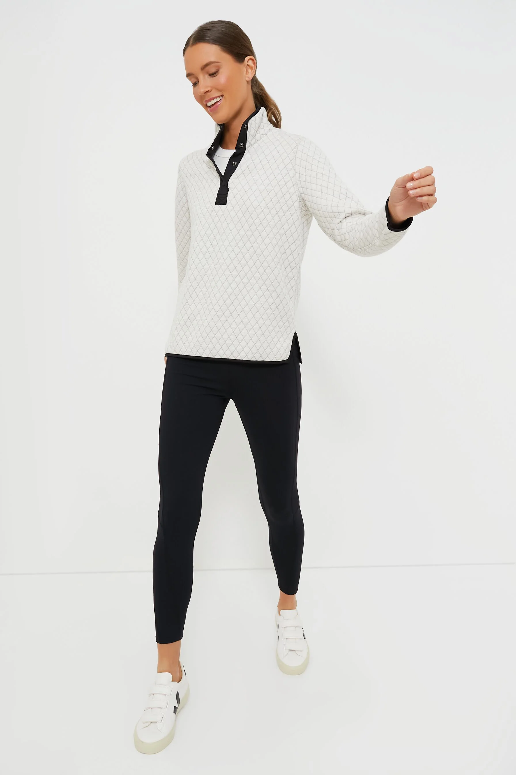 White and Black Corbet Reversible Pullover - Image 8