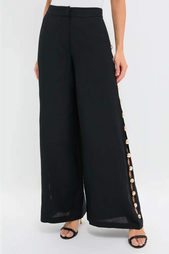 Black Cayman Wide Leg Pants