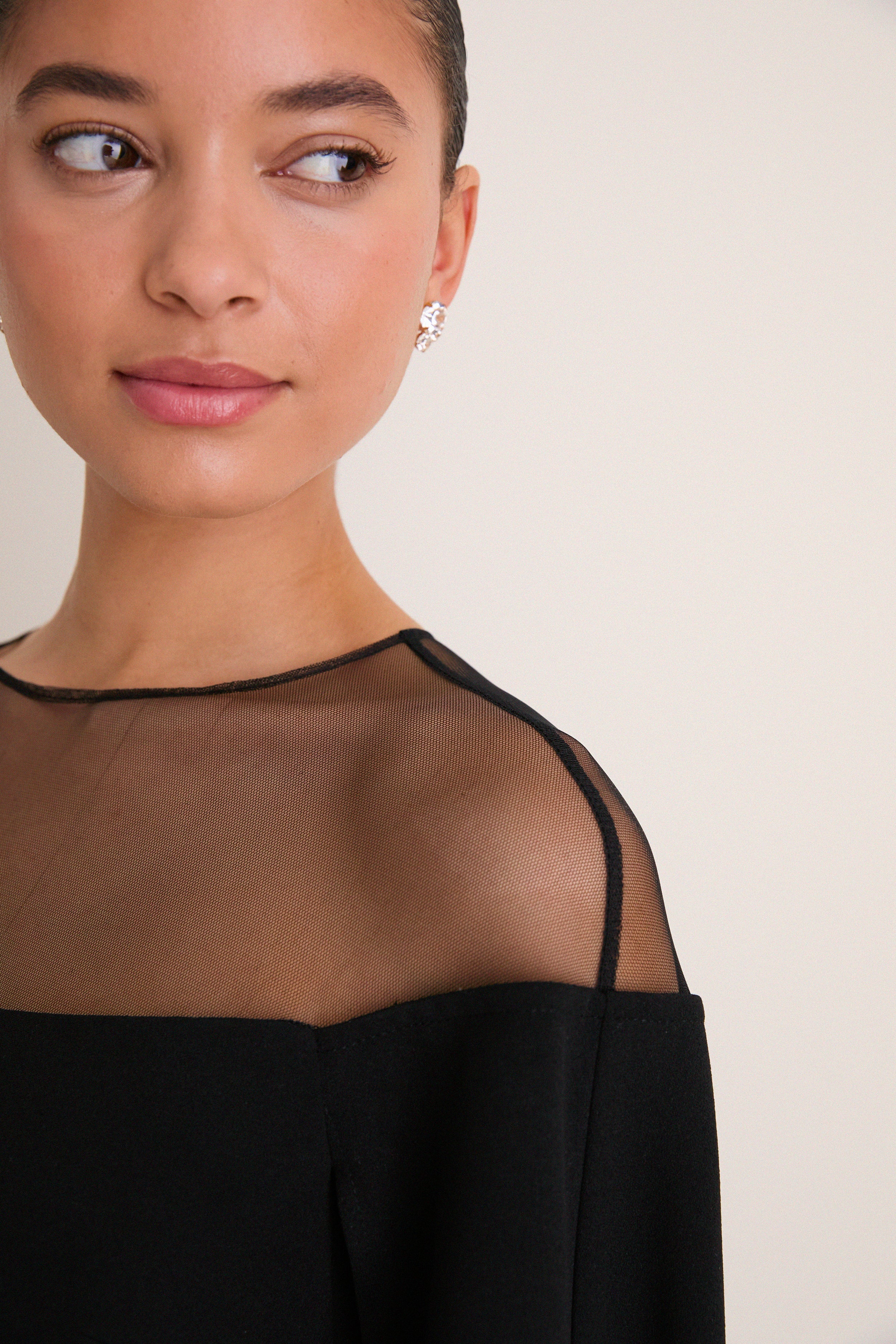 Black Estelle Cape Maxi Dress - Image 6