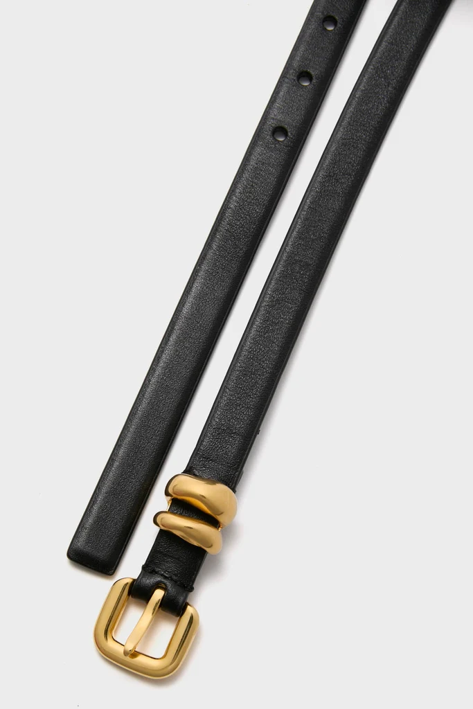 Black Hip to Waist Skinny Belt - Image 4
