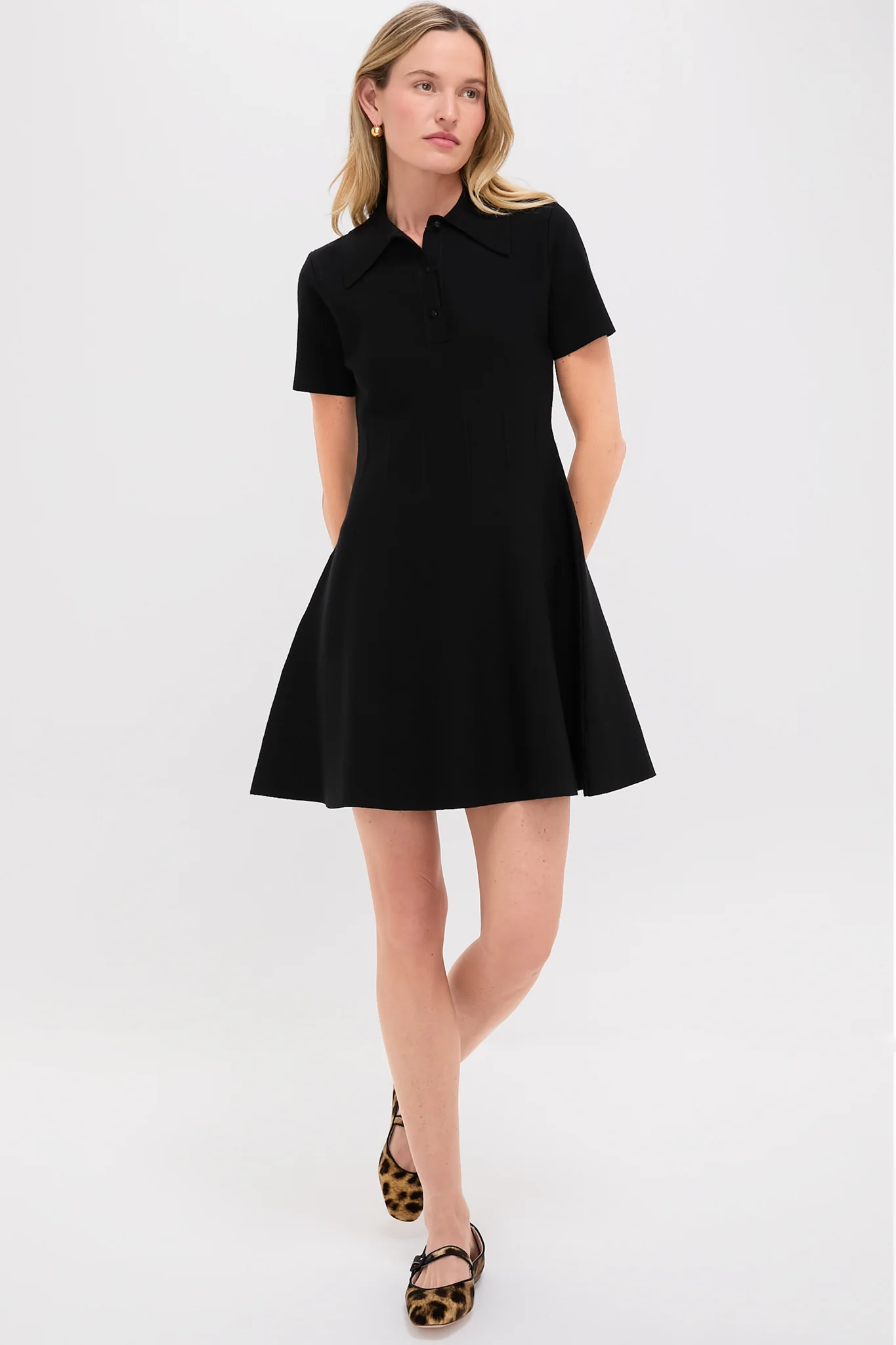Black Knit Renata Polo Dress - Image 6