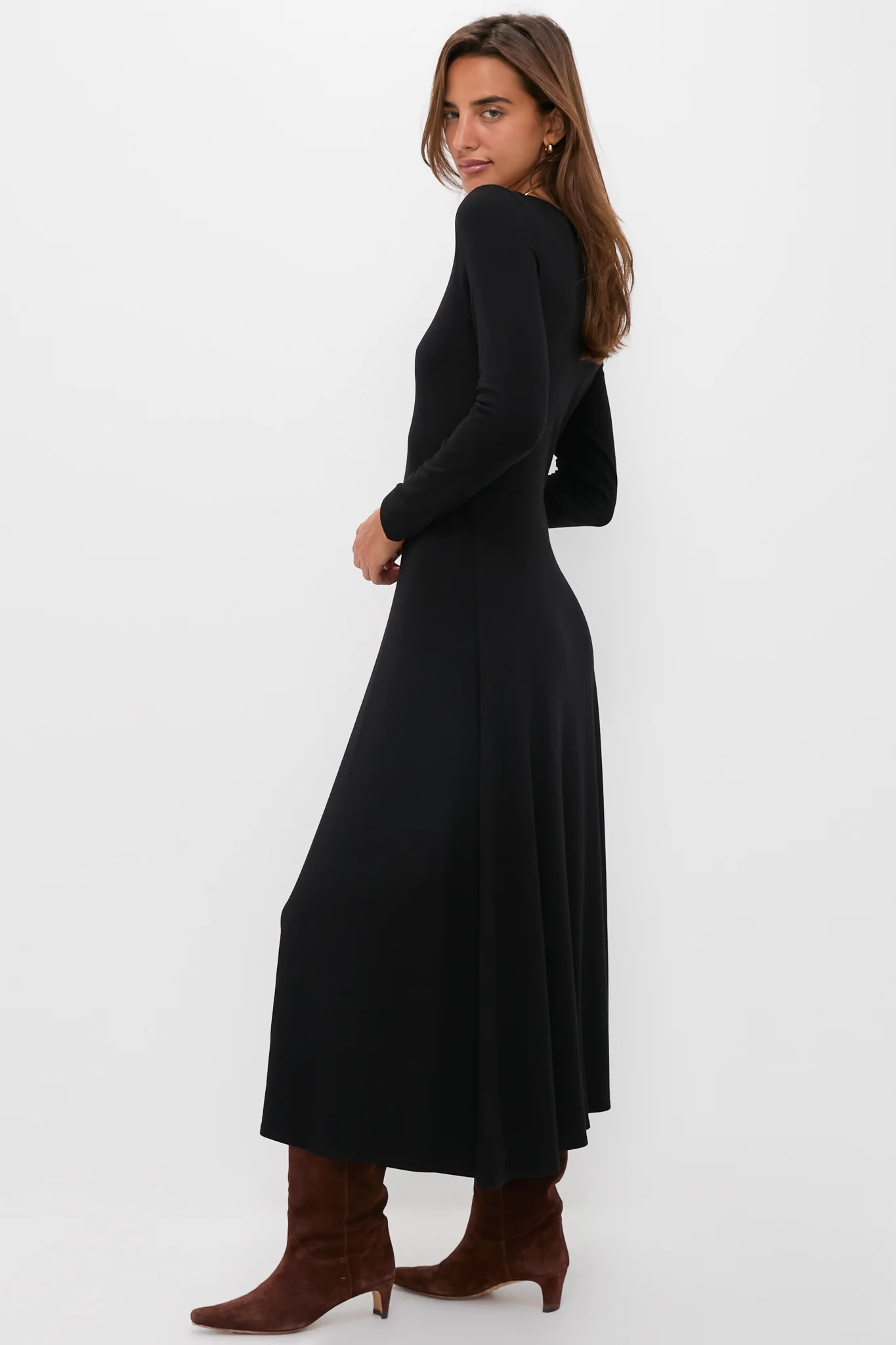 Black Long Sleeve Sara Maxi Dress - Image 3