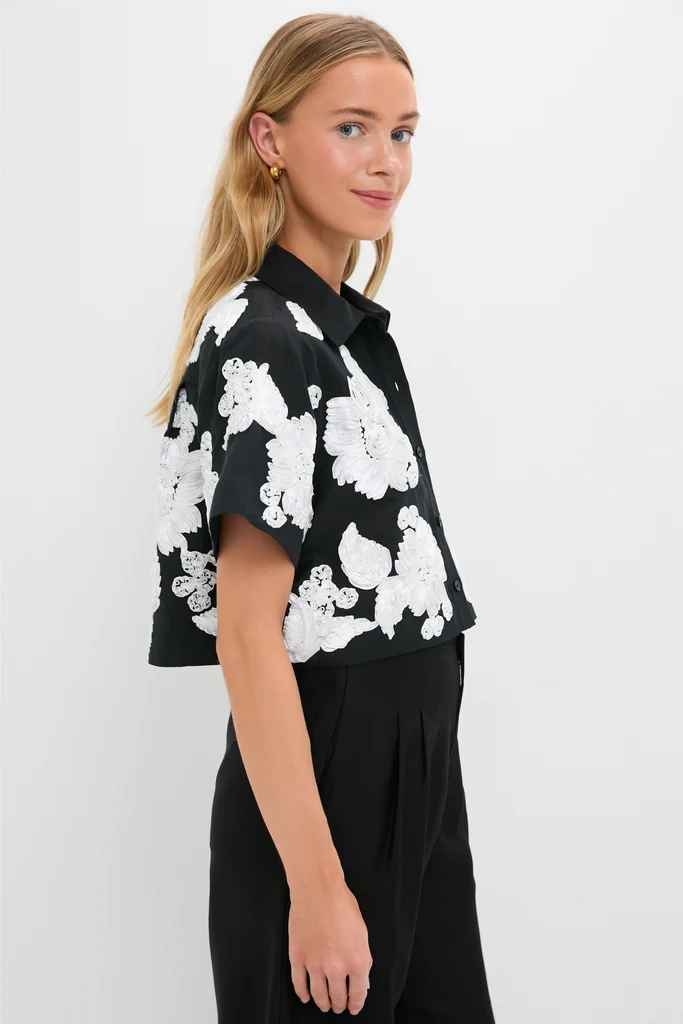 Black Multi Callie Camp Shirt - Image 3