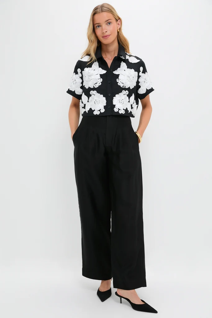 Black Multi Callie Camp Shirt - Image 6