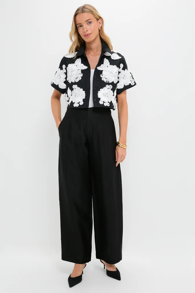 Black Multi Callie Camp Shirt - Image 7