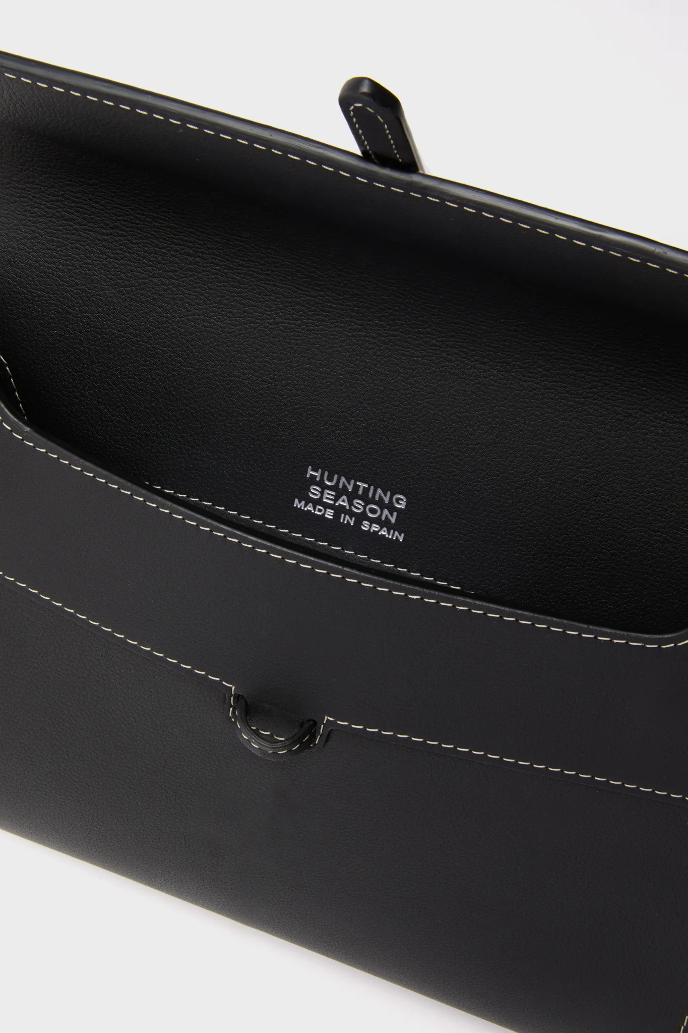 Black Nappa Large Soft Clutch - Image 4