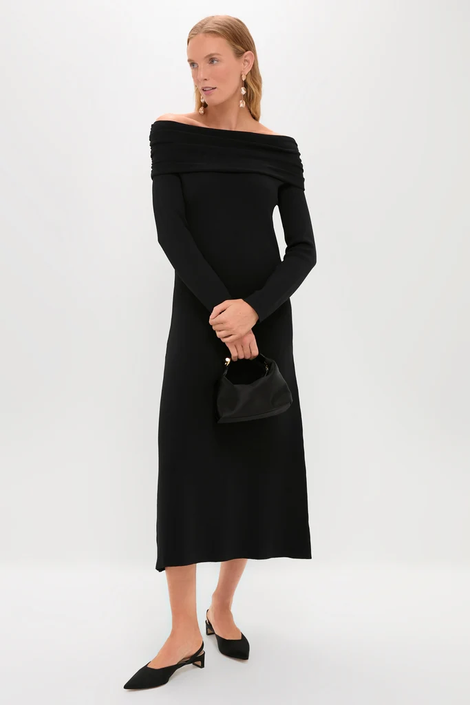 Black Off-the-Shoulder Ursula Maxi Dress - Image 2
