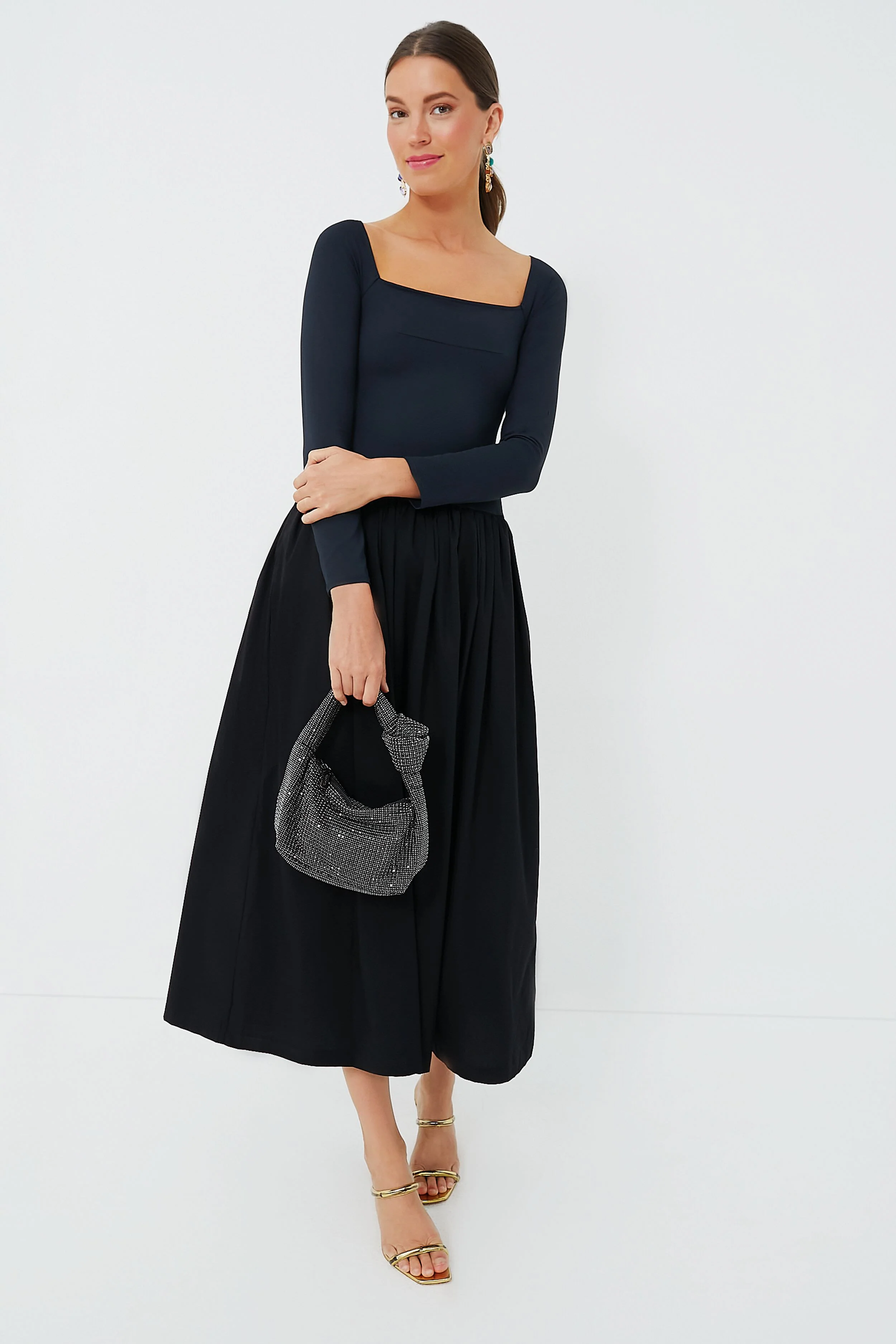 Black Polly Crystal Shoulder Bag - Image 2
