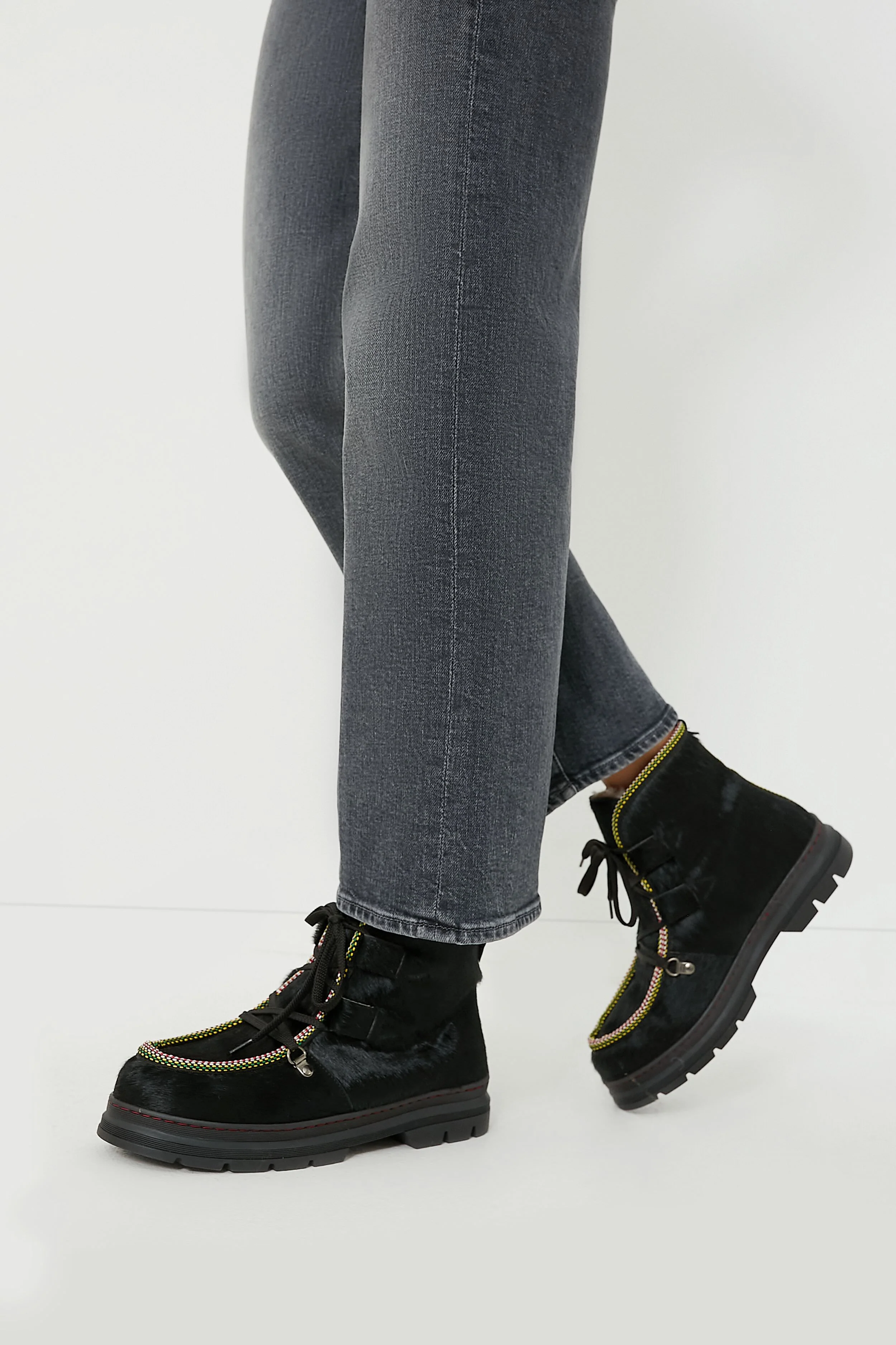 Black Shearling Lined Incredible Pony Boots - Image 4