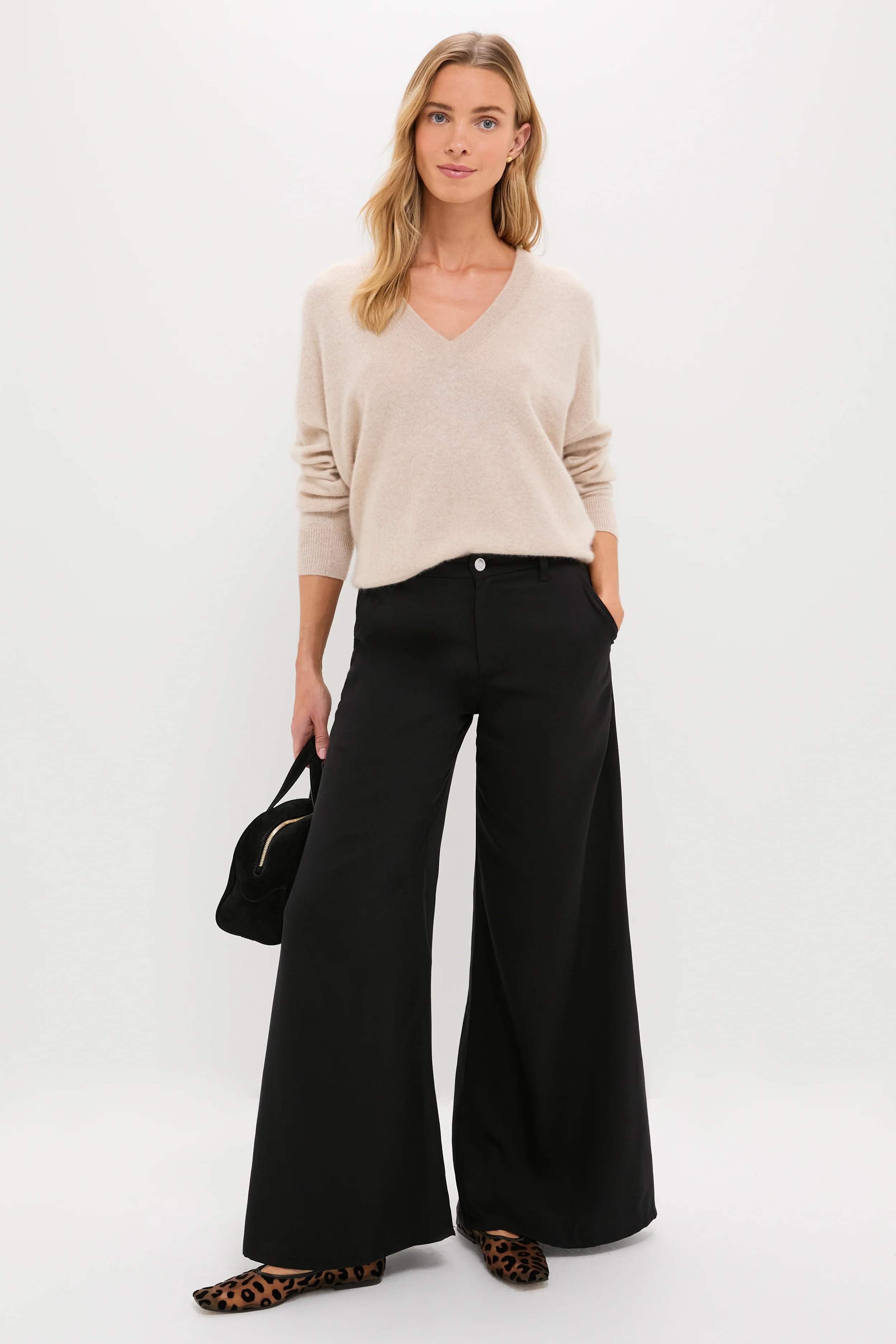 Black Tencel Tulip Trouser - Image 2