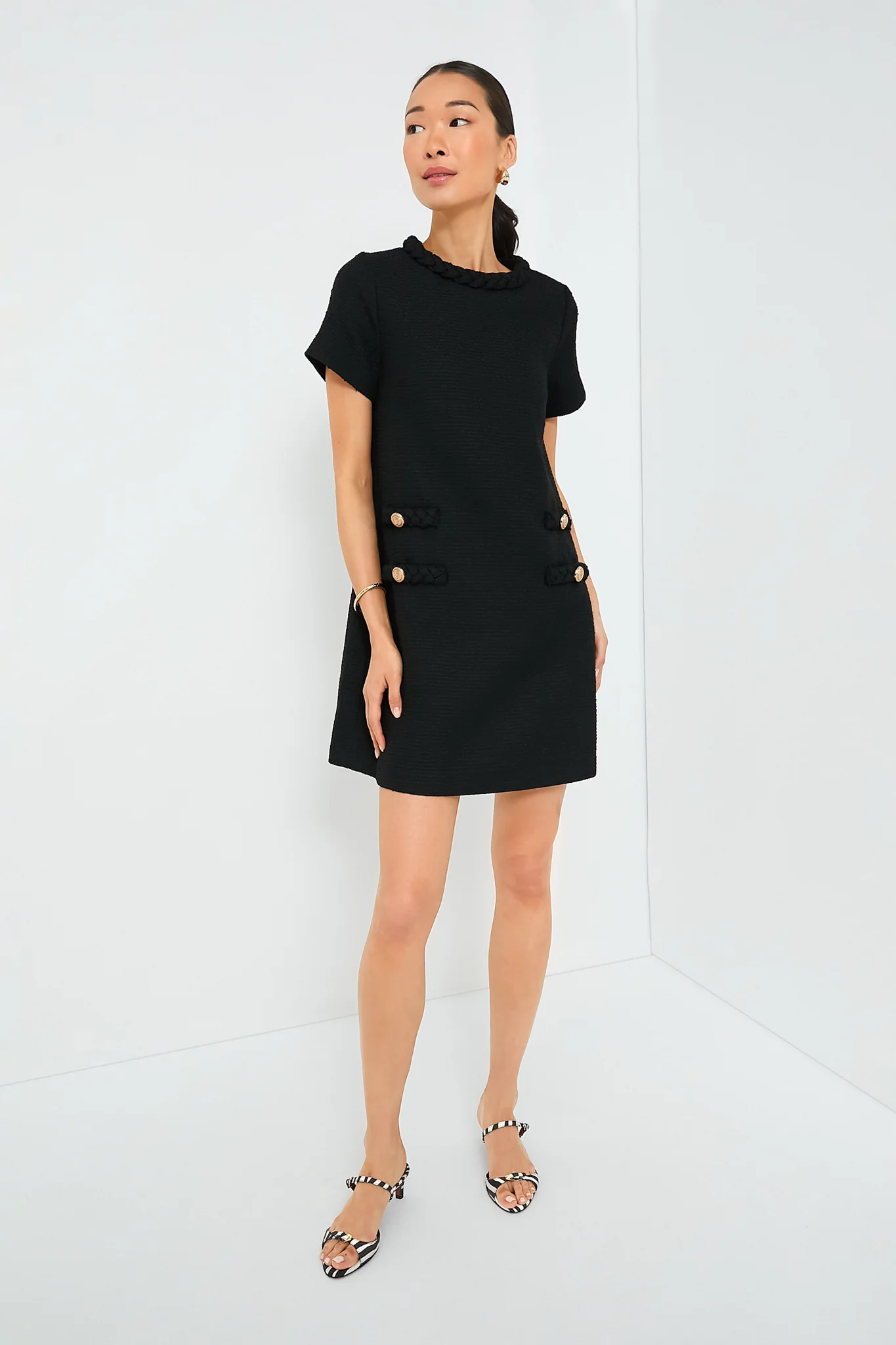 Black Tweed Jackie Dress - Image 7