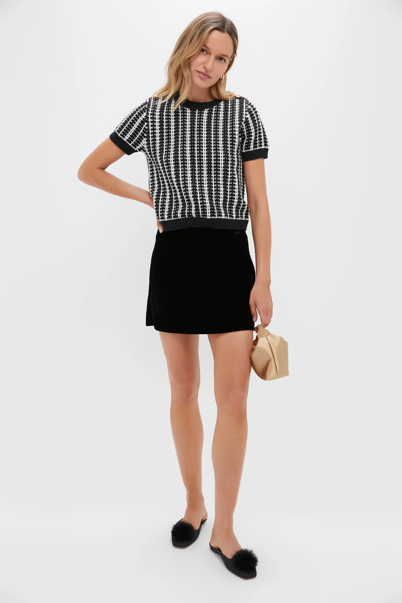 Black Velvet Grace Mini Skort - Image 2