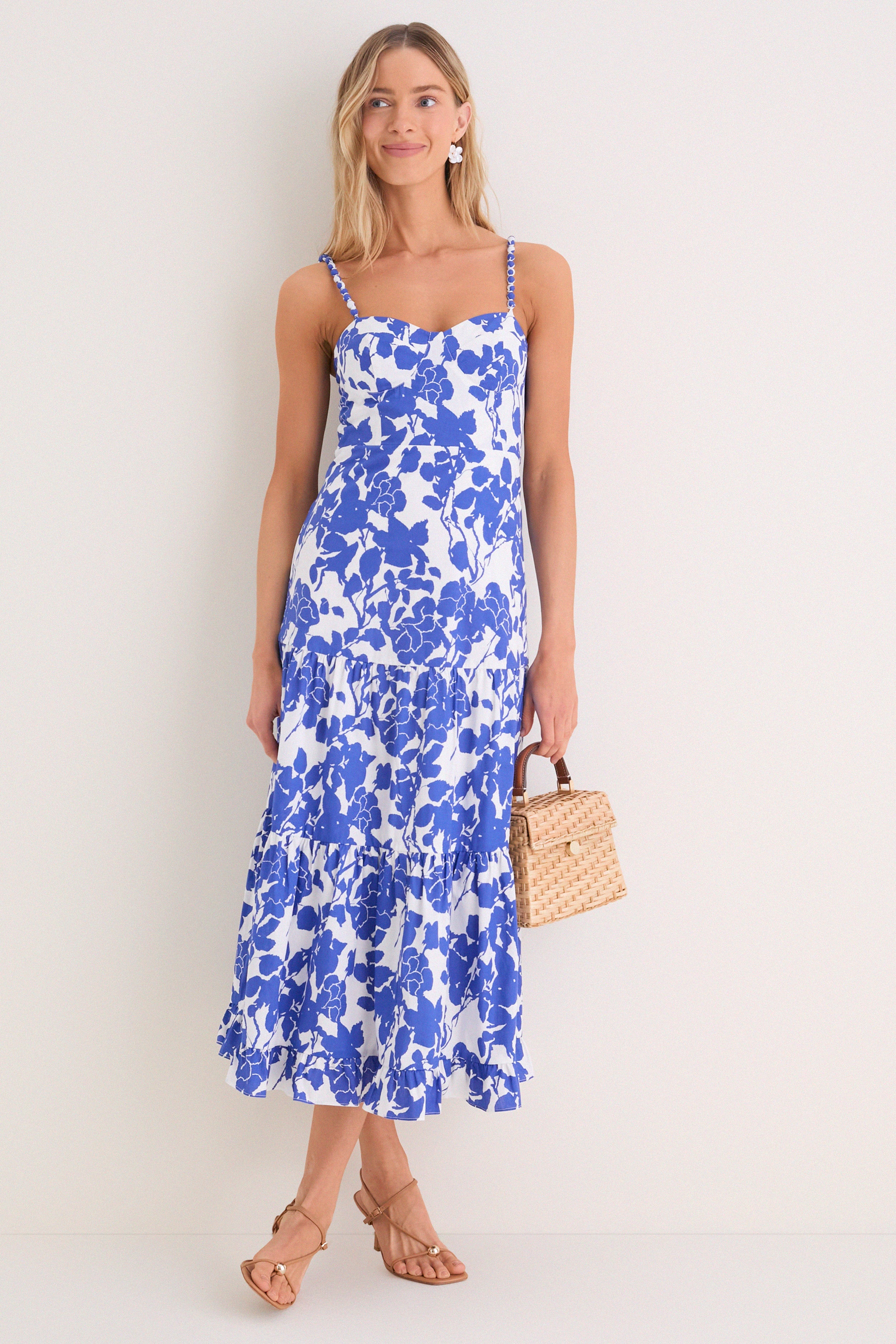 Blue Floral Rachel Maxi Dress - Image 3