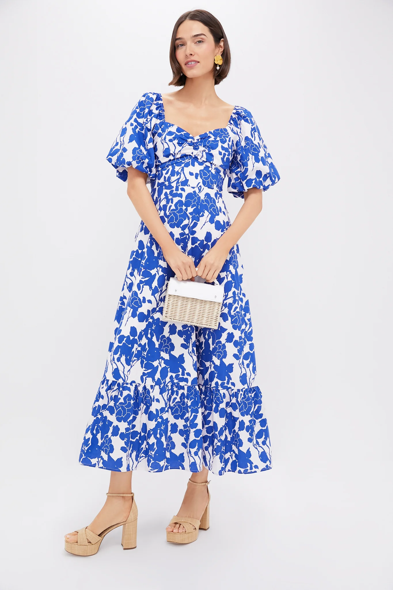 Blue Floral Seaport Midi Dress - Image 2