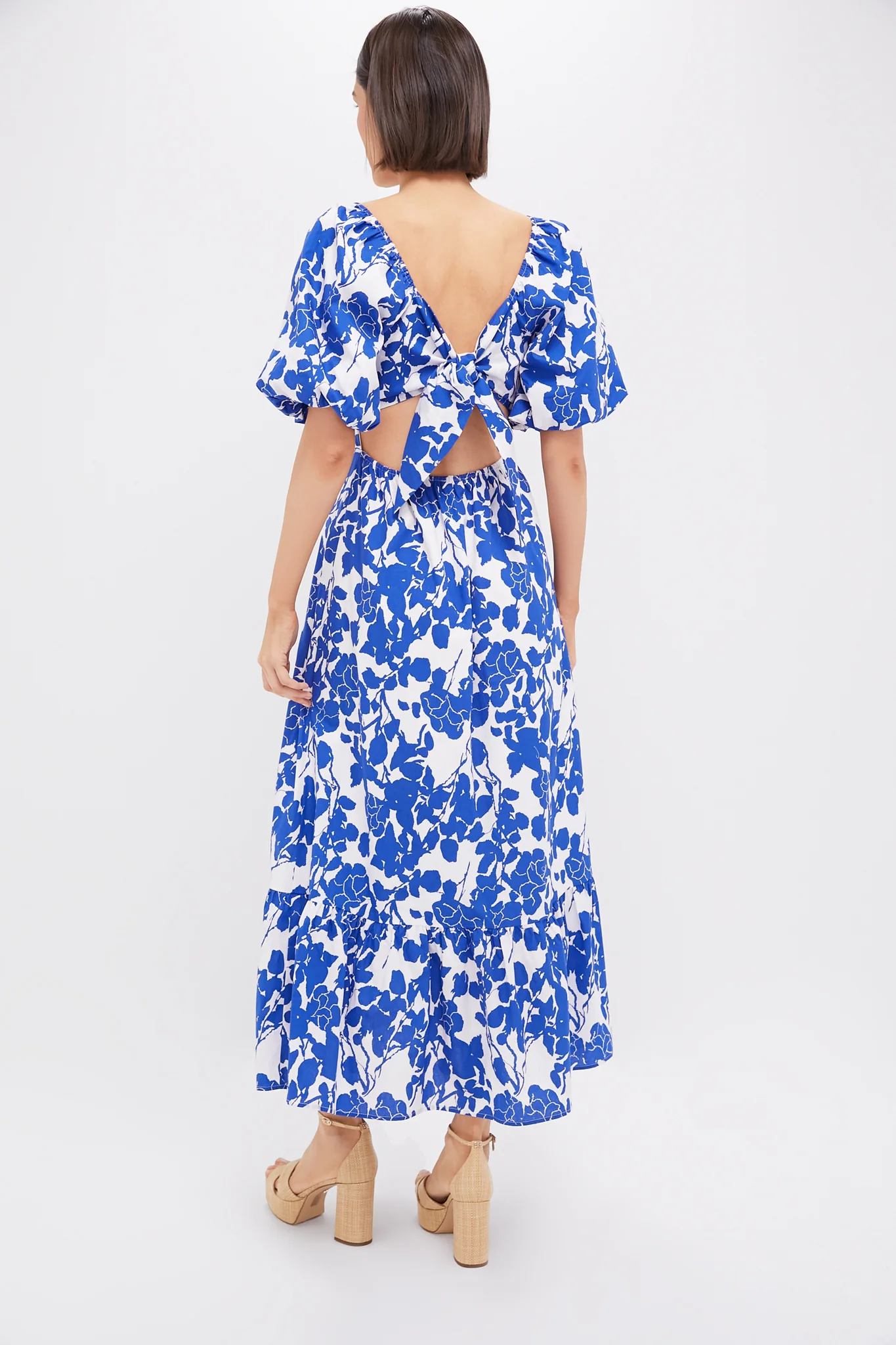 Blue Floral Seaport Midi Dress - Image 4