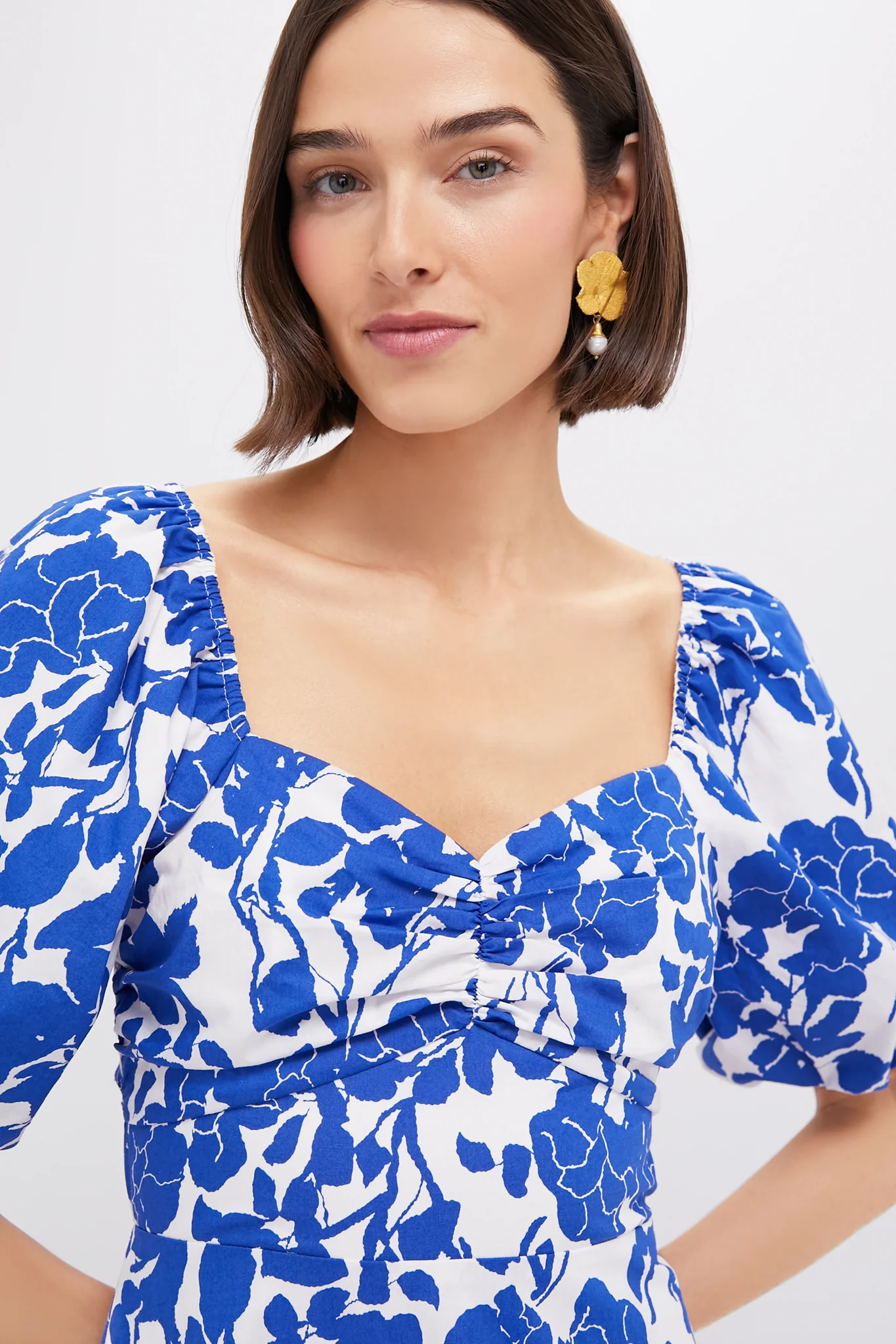 Blue Floral Seaport Midi Dress - Image 5