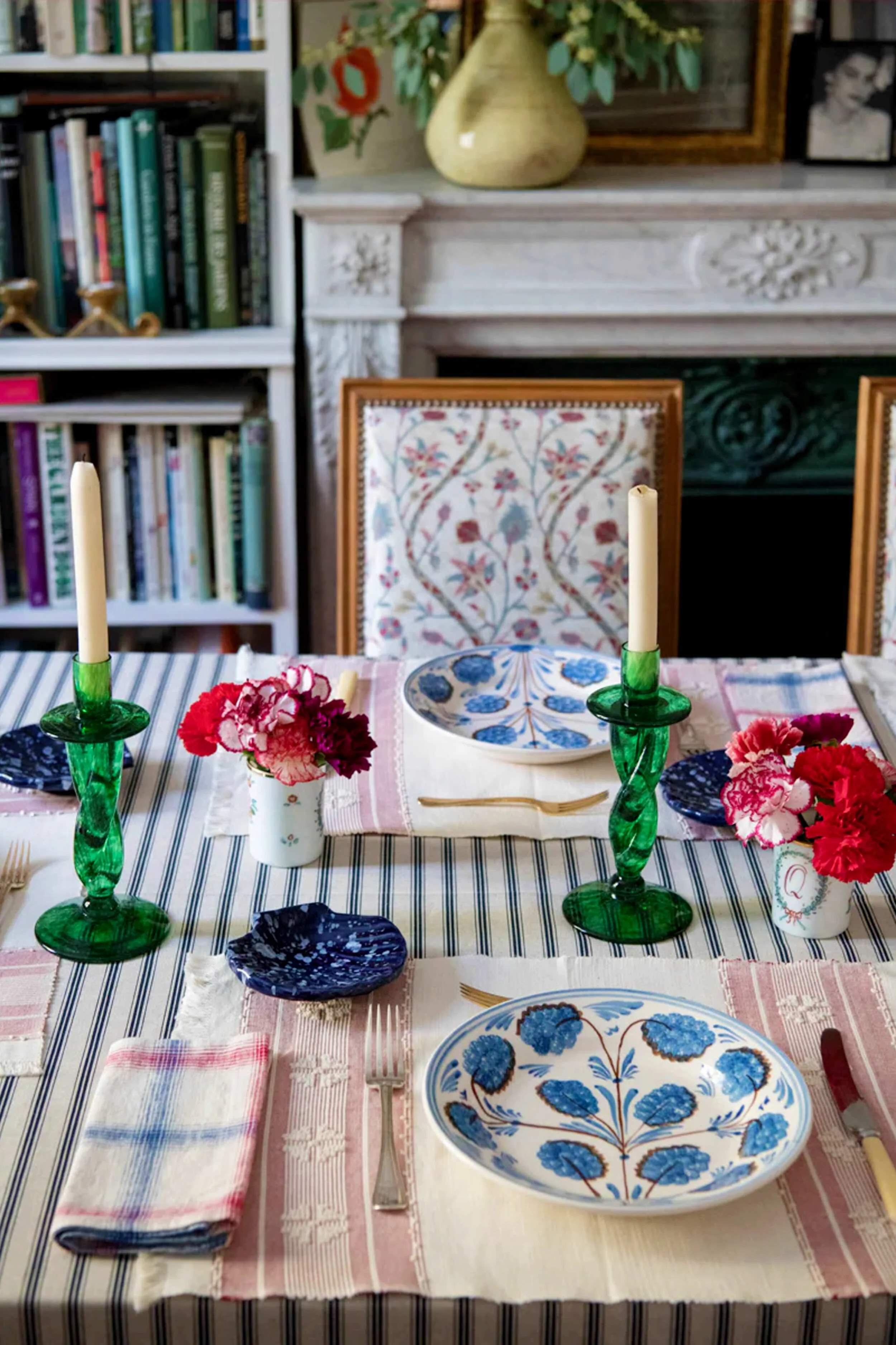 Blue Flower Dinner Plate - Image 2