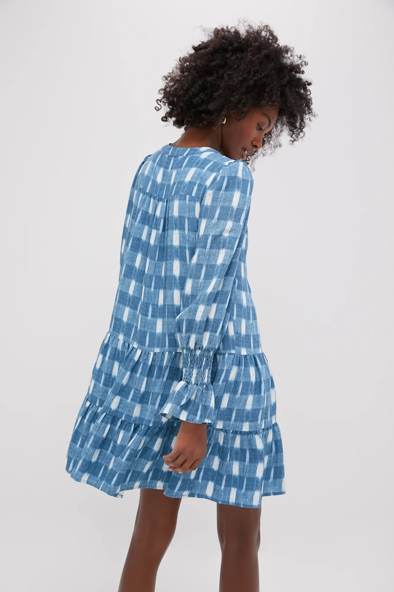 Blue Ikat Kenzo Dress - Image 4