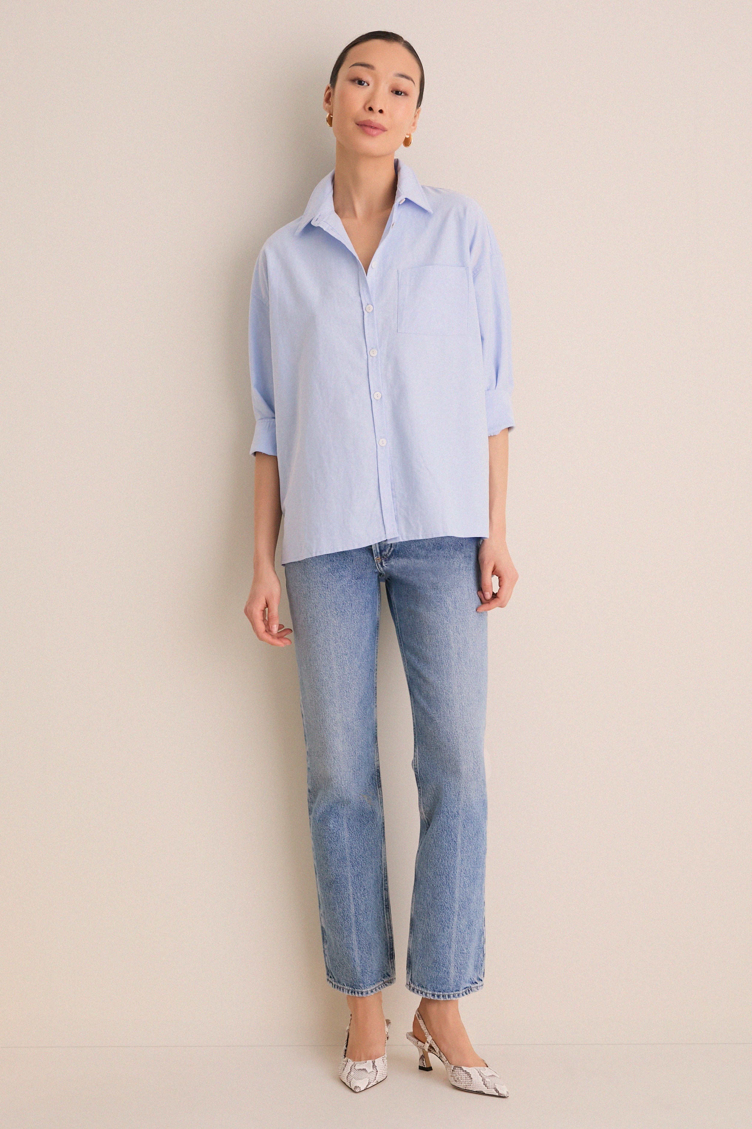 Blue Oxford Adair Boyfriend Shirt - Image 6