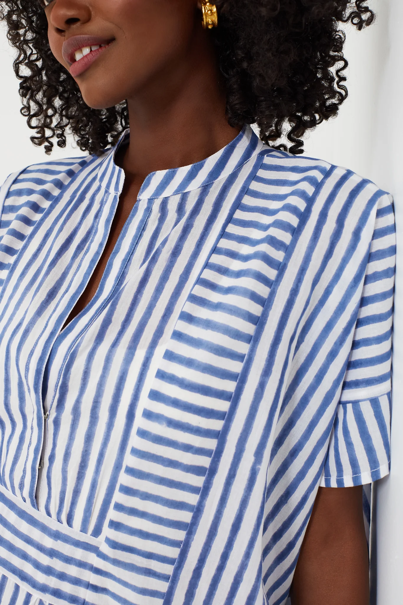 Blue Stripe Emerson Short Caftan - Image 5