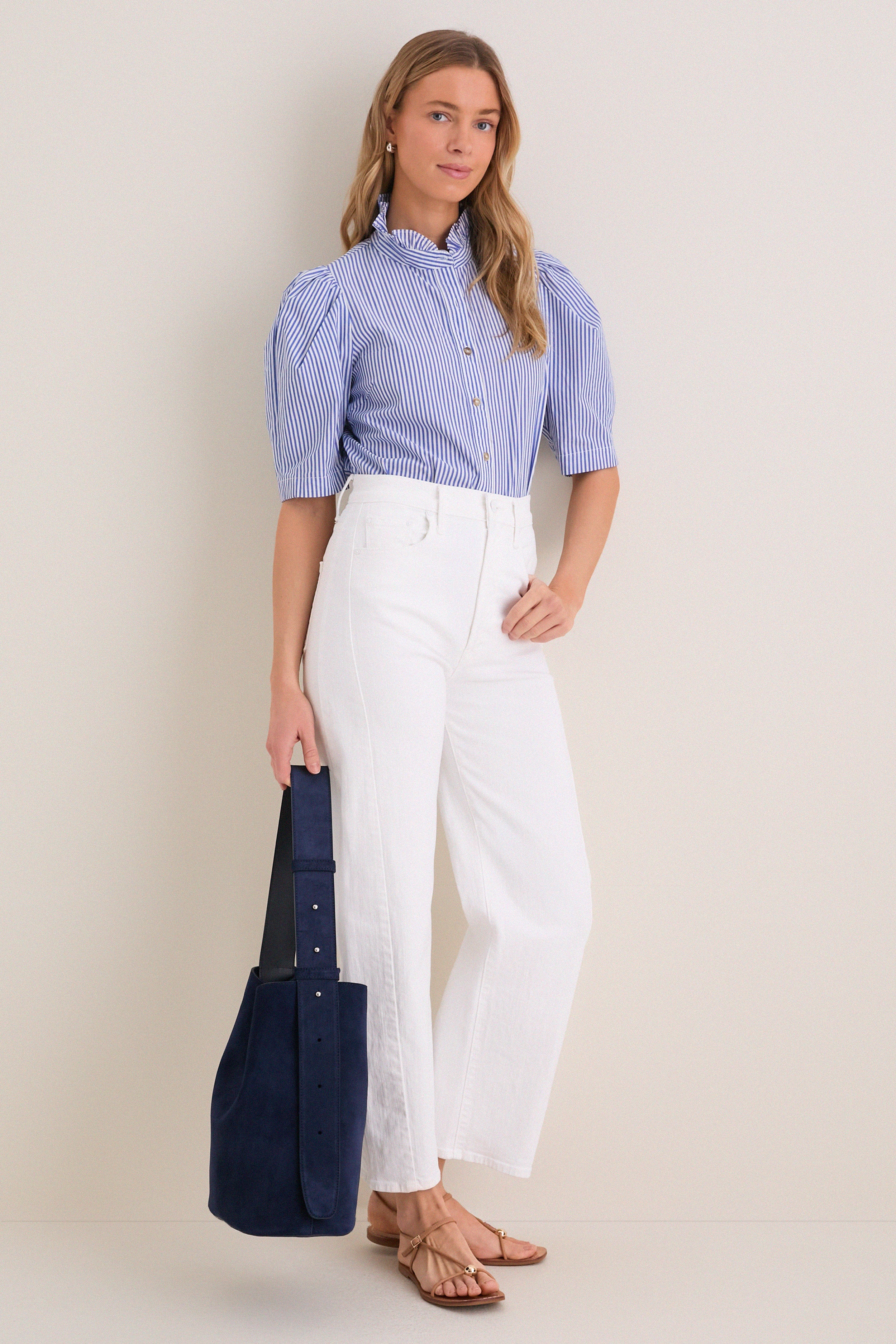 Blue Striped Alicia Blouse - Image 2