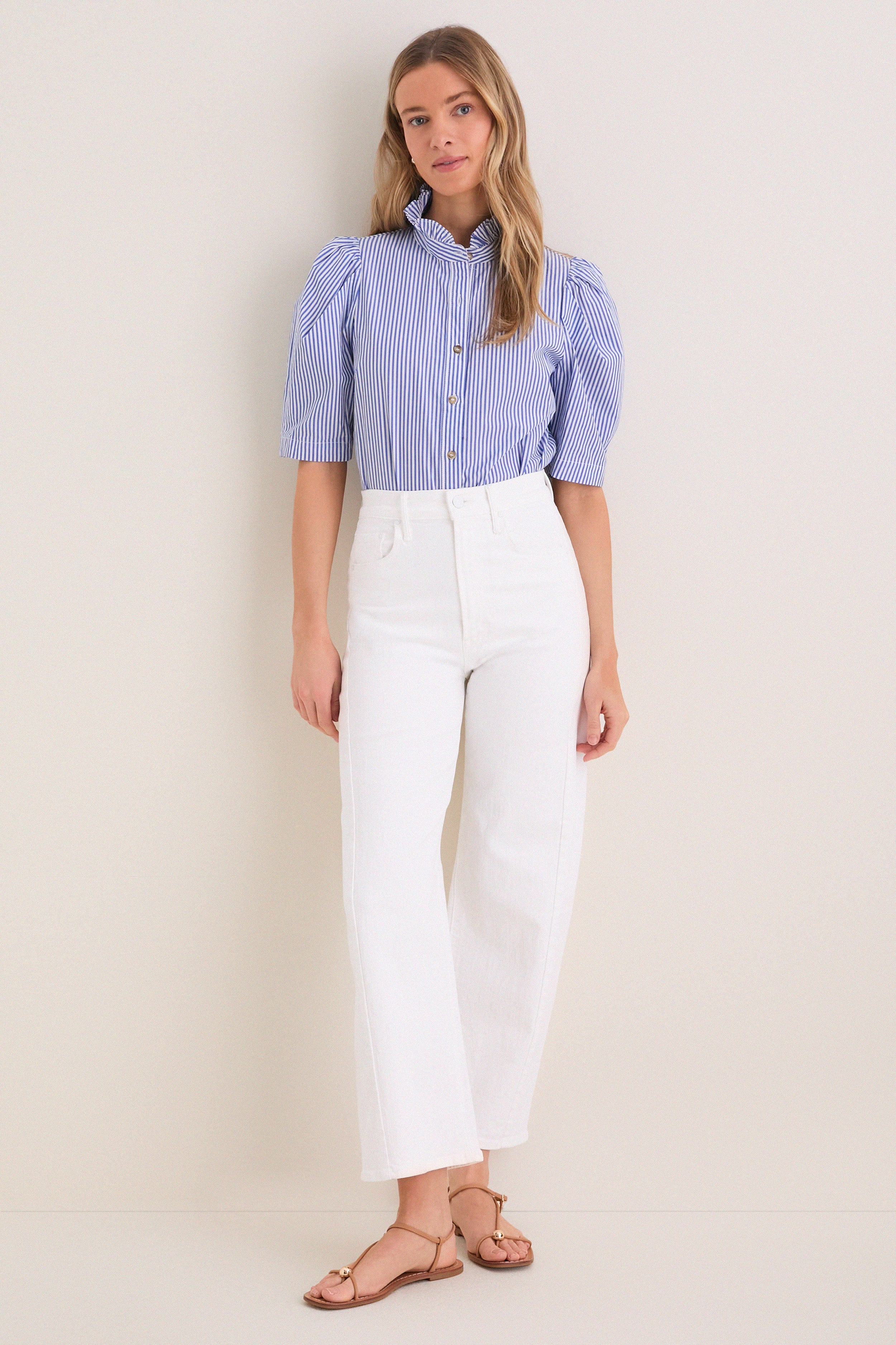 Blue Striped Alicia Blouse - Image 6