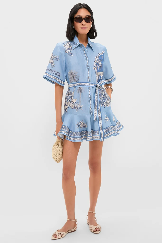 Blue Villa Romantica Mini Dress - Image 2