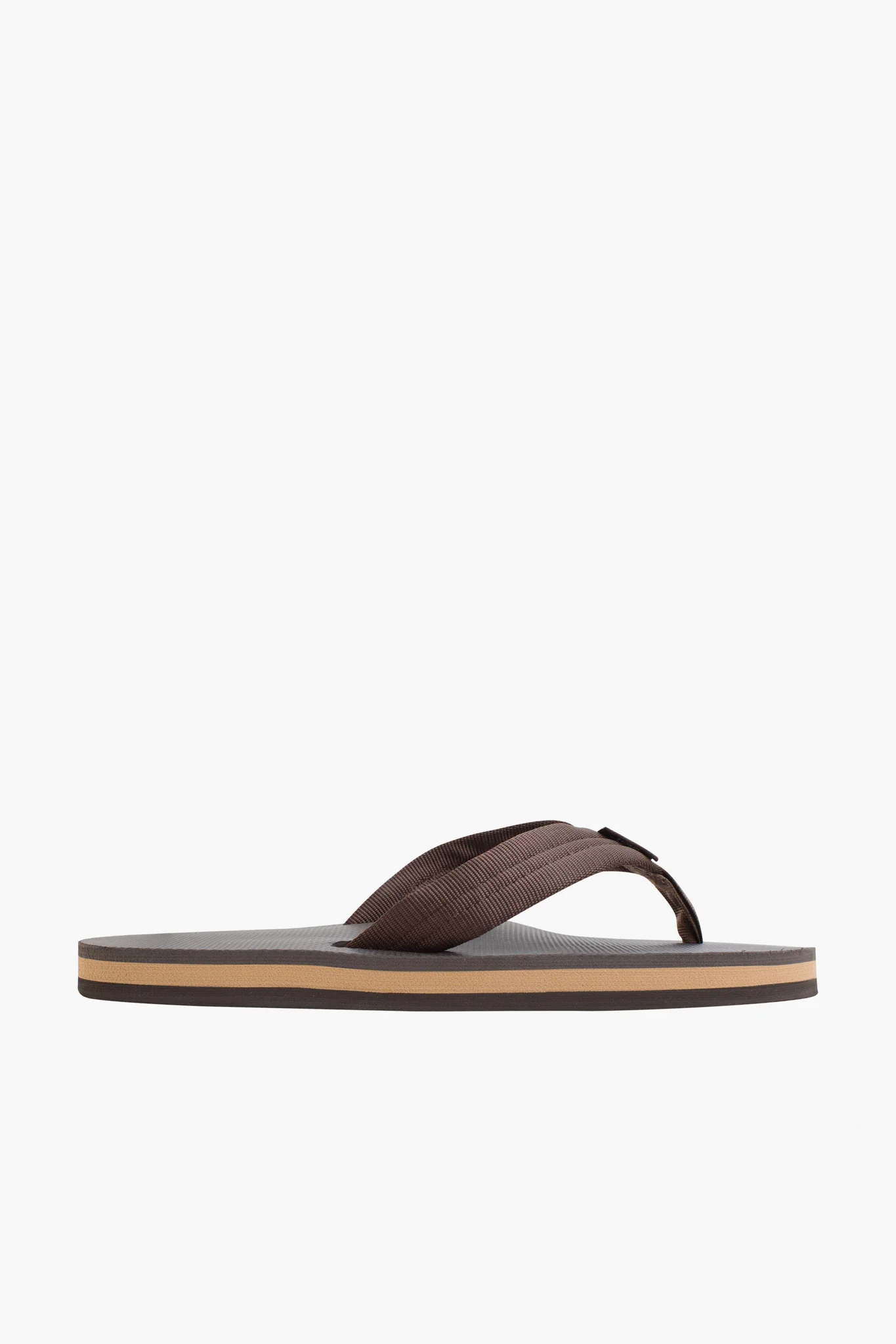 Men's Brown Classic Rubber Single Layer Arch Support Sandal - Image 5