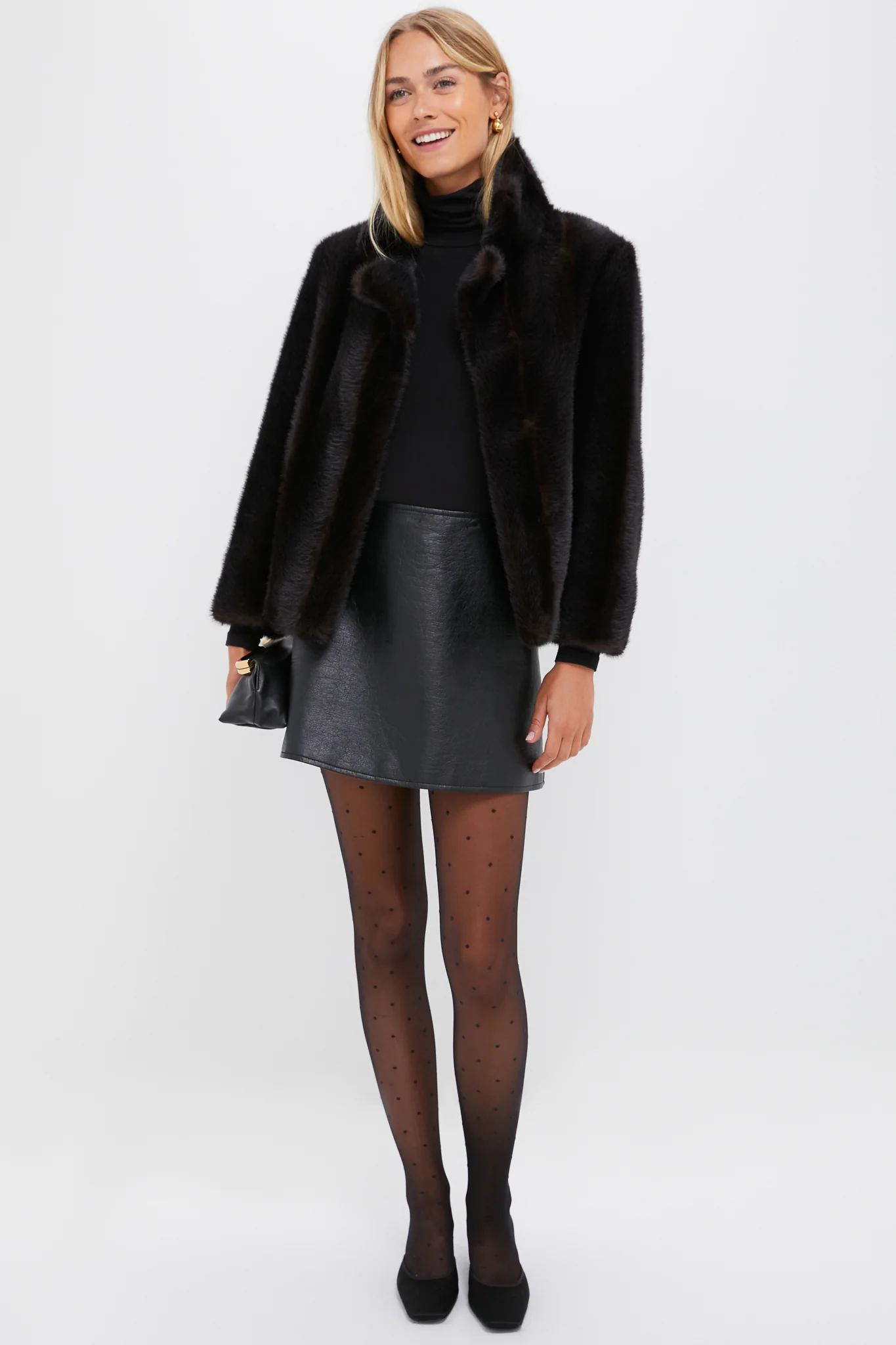 Brown Fur Cropped Carmella Coat - Image 7