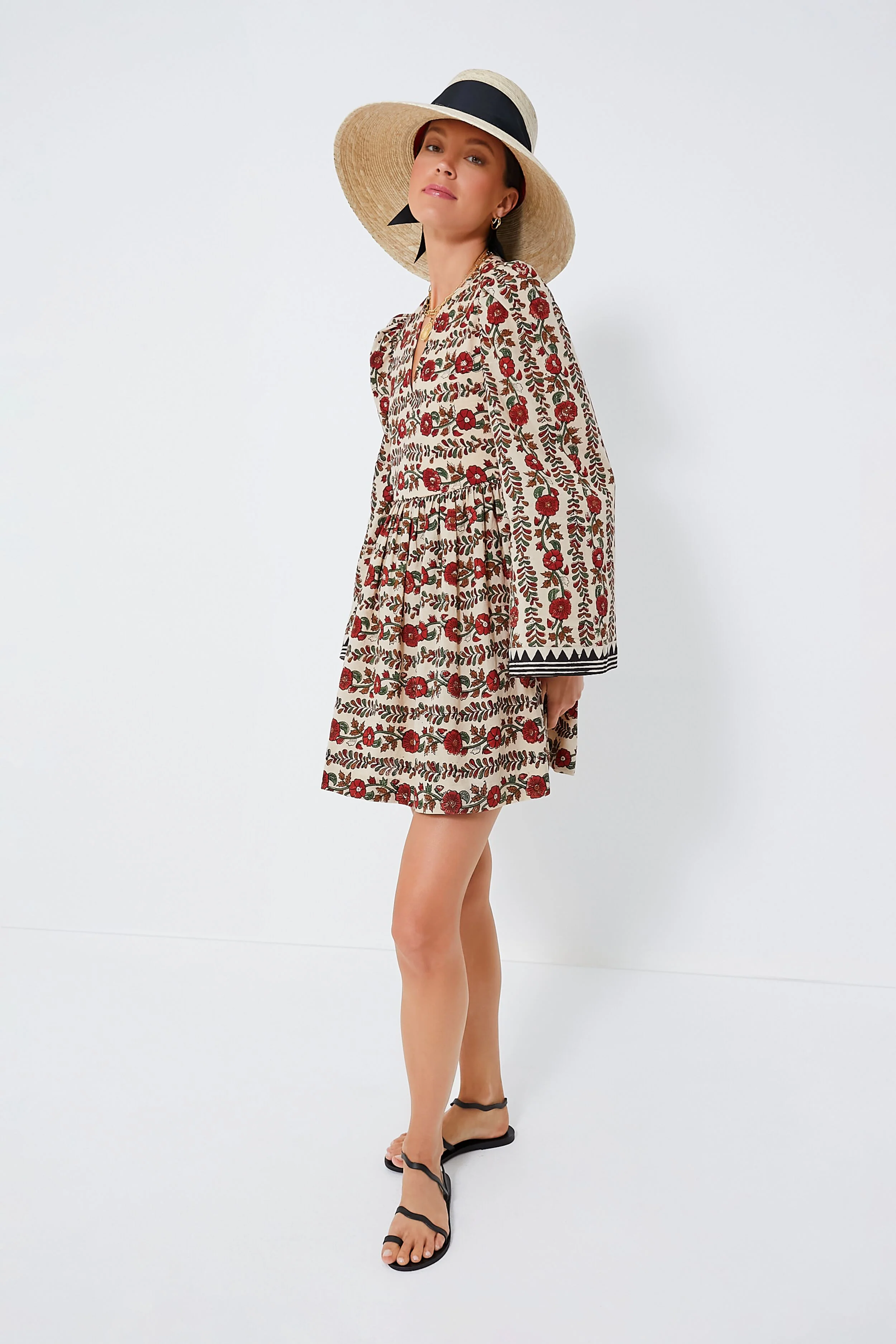 Brown Maple Short Savannah Climbing Ivy Dress - Image 6