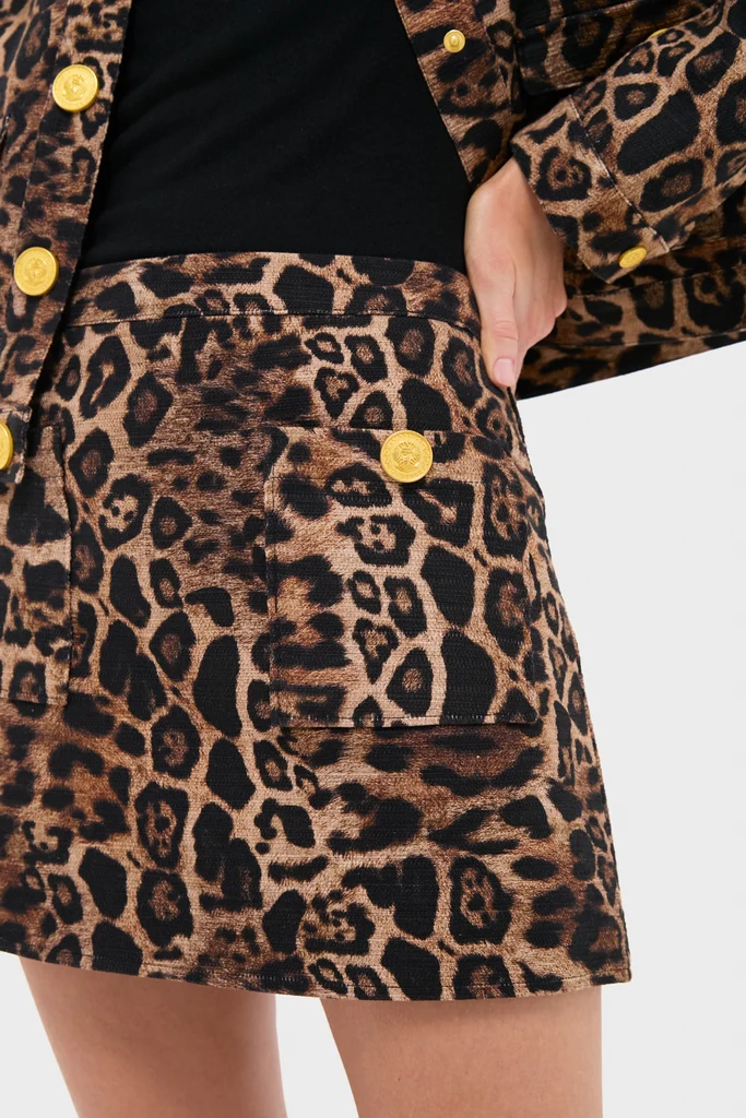 Brown Multi Cyra Low Rise Mini Skirt - Image 5
