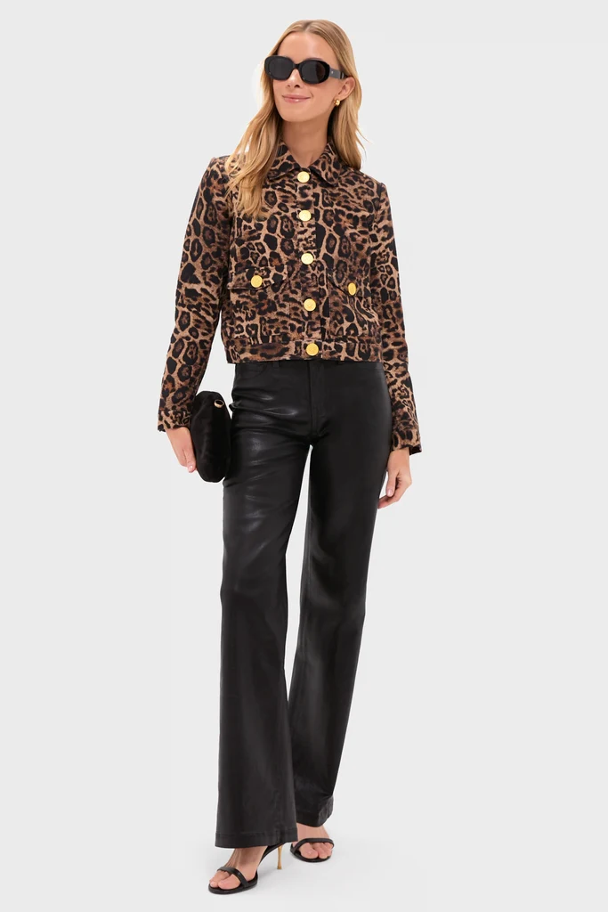 Brown Multi Patch Leopard Nyx Crop Jacket - Image 7
