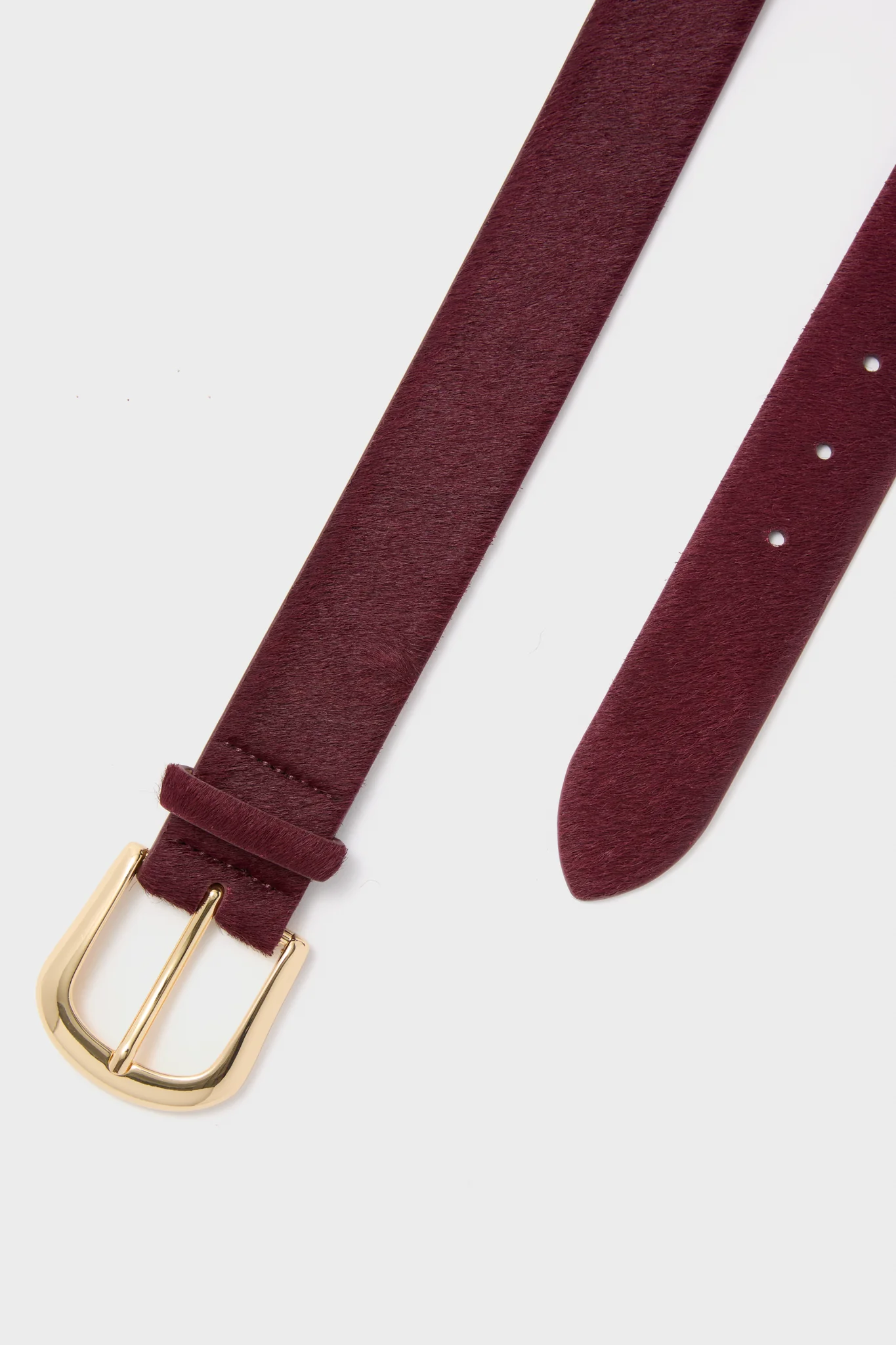 Burgundy Kennedy Calf-Hair Belt - Image 4