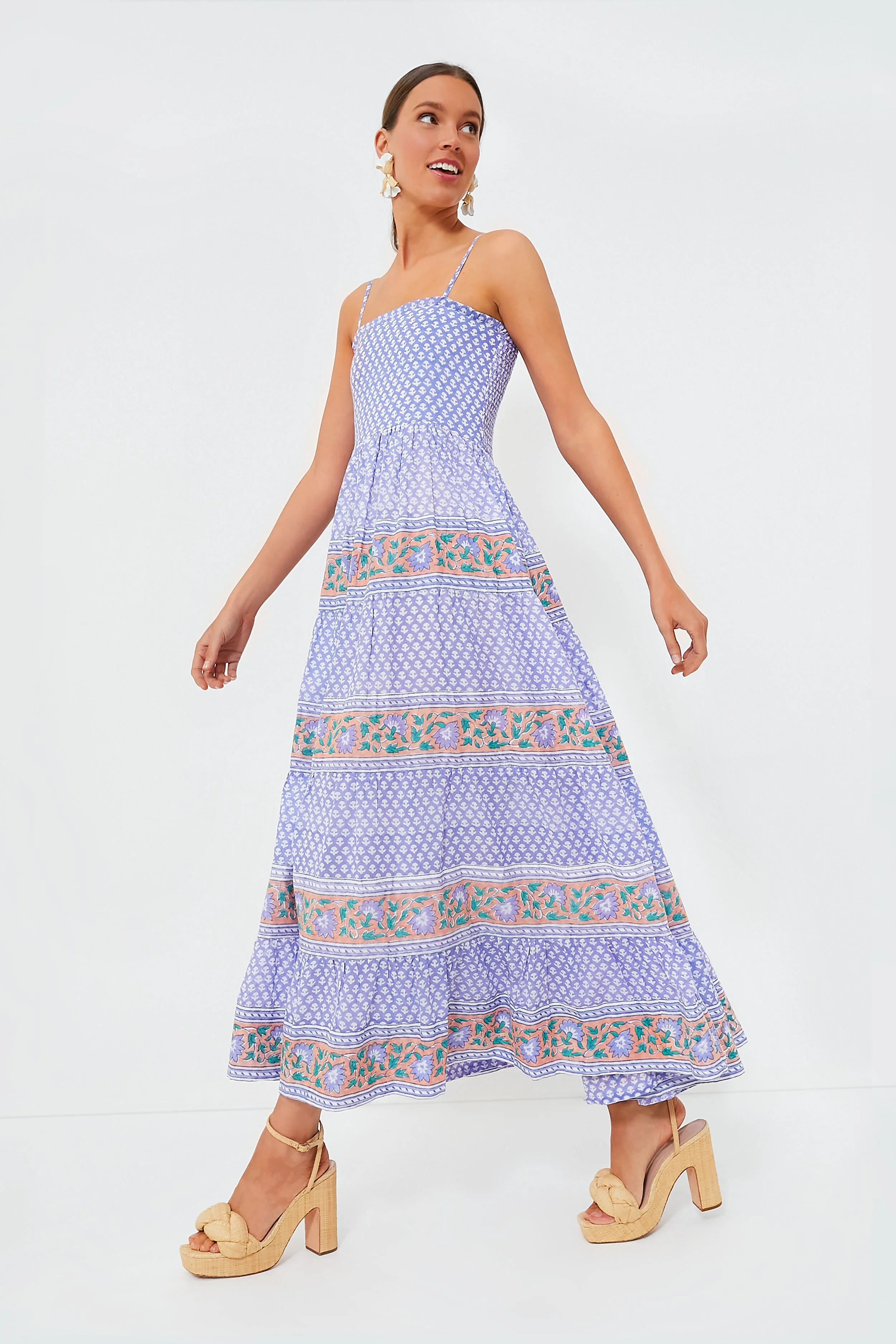 Campania Peri Smocked Back Maxi Dress - Image 3