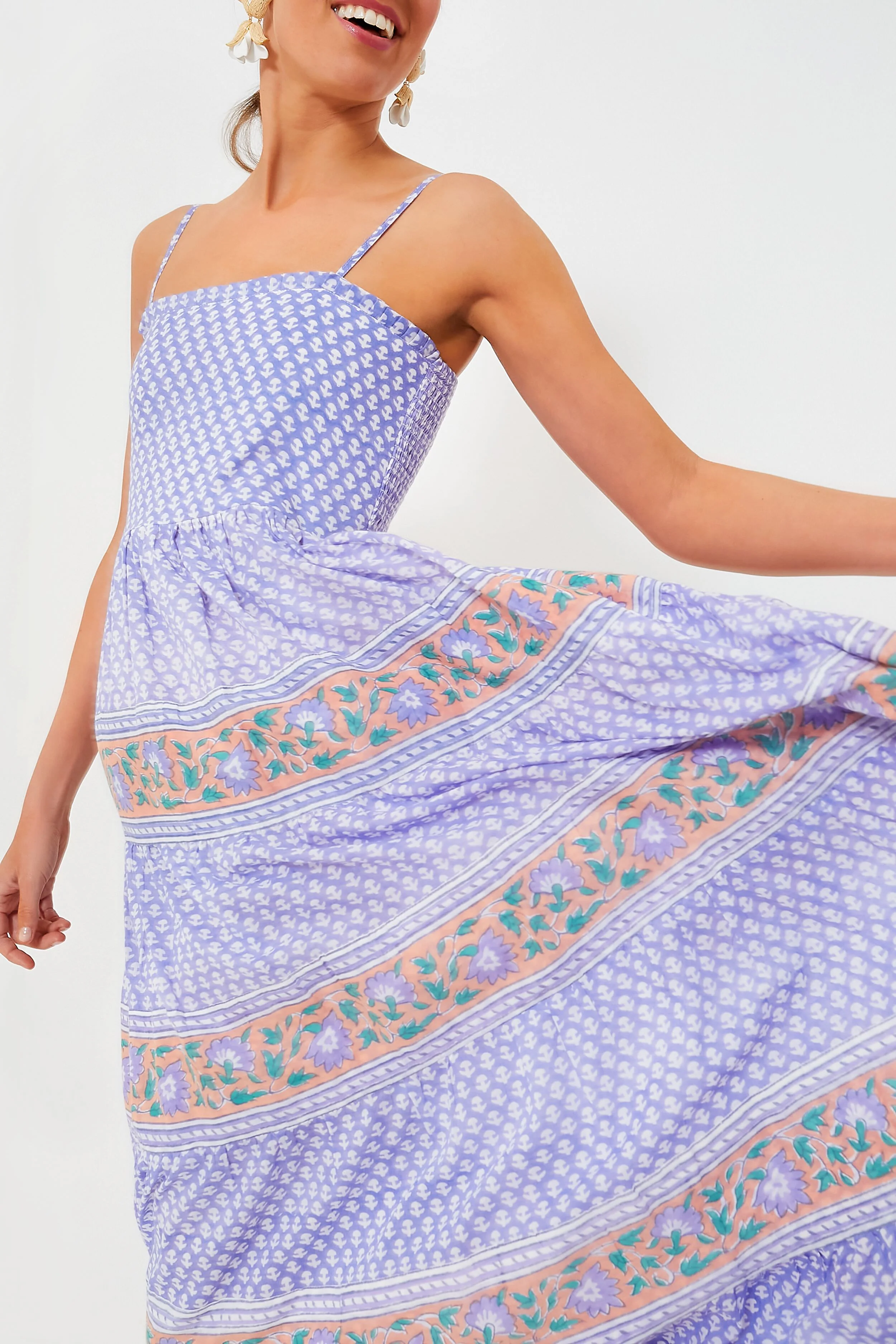 Campania Peri Smocked Back Maxi Dress - Image 5