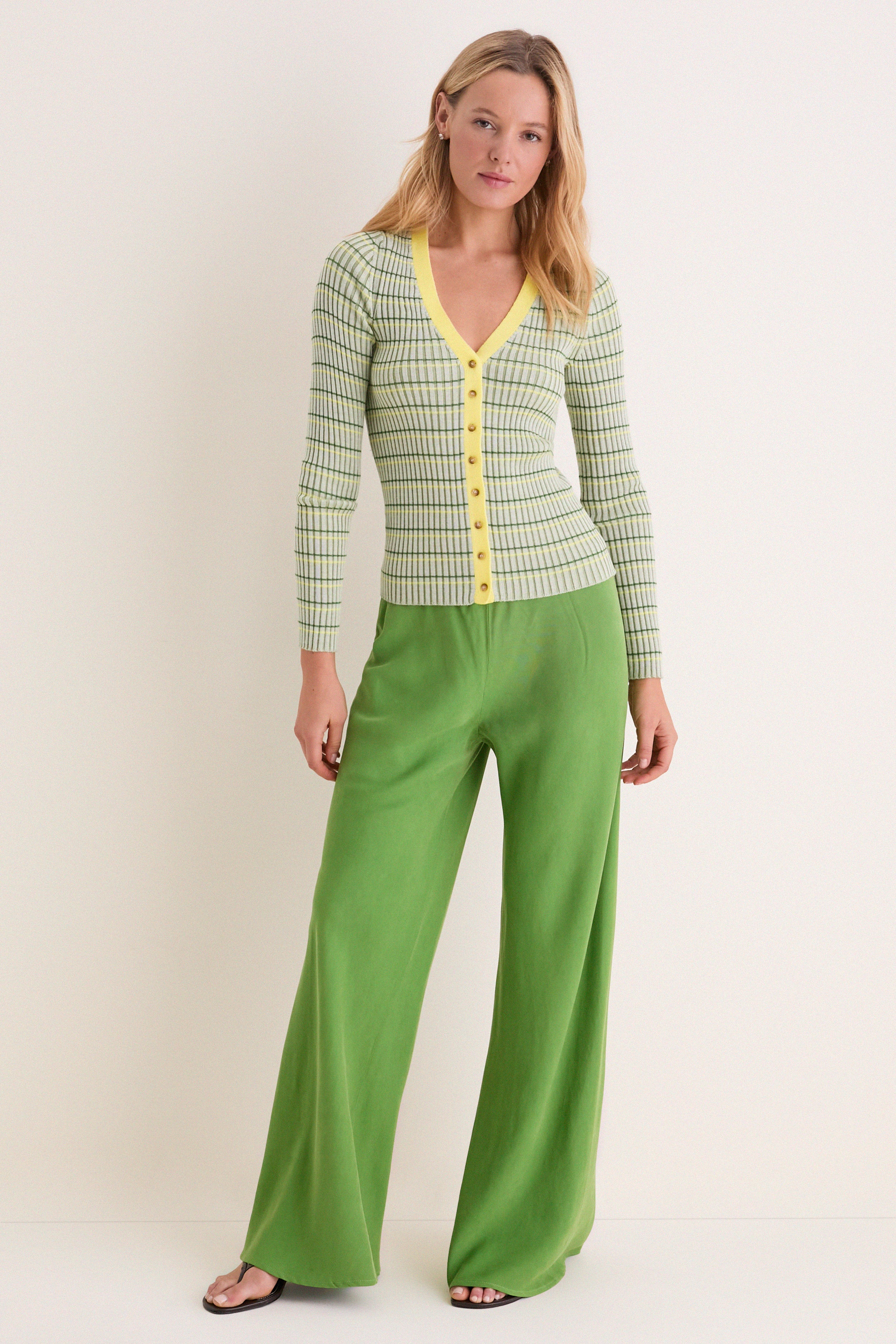 Celadon, Cactus and Sunshine Striped Iggy Cardigan - Image 6