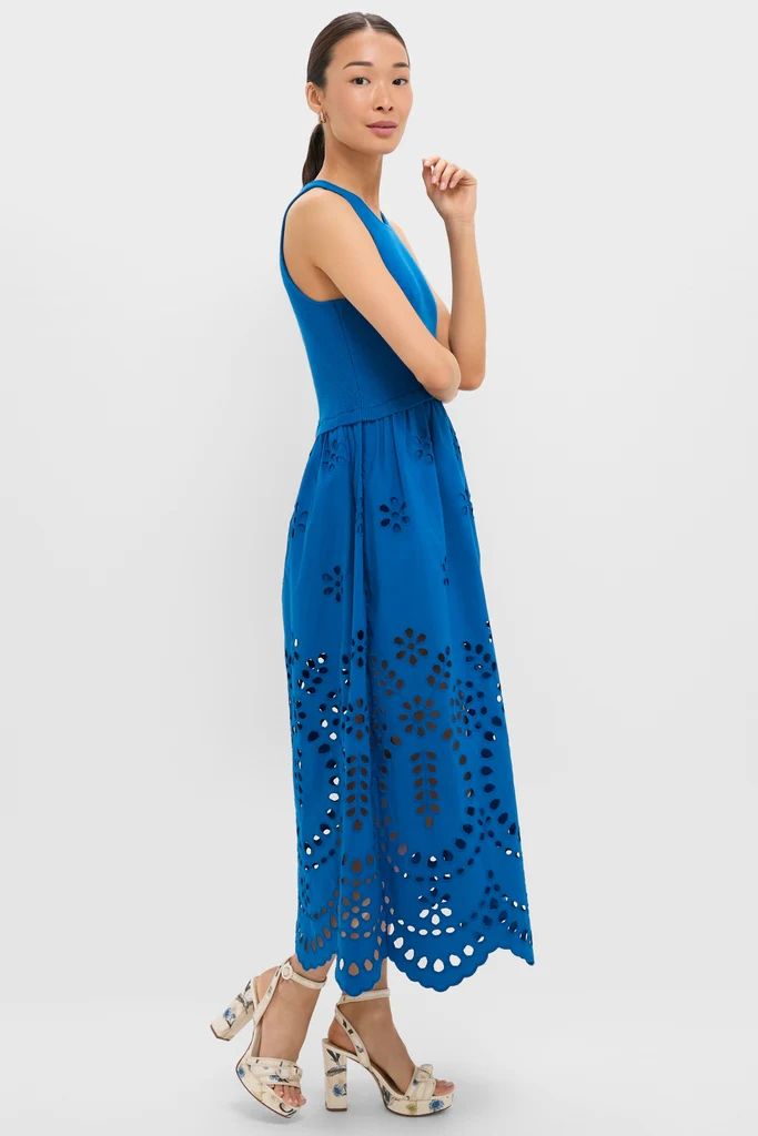 Cerulean Dawn Midi Dress - Image 4