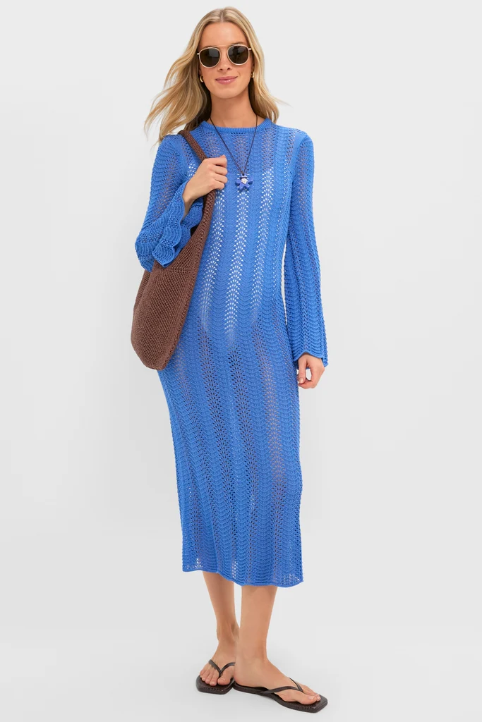 Cerulean Knit Comporta Midi Dress - Image 6