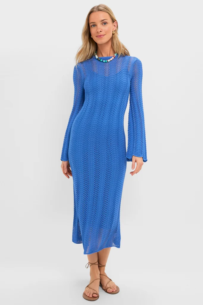 Cerulean Knit Comporta Midi Dress - Image 7