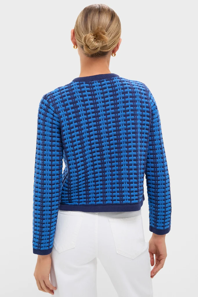 Cerulean & Navy Knit Cassie Cardigan - Image 4