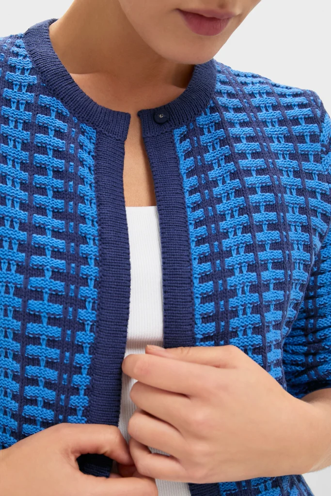 Cerulean & Navy Knit Cassie Cardigan - Image 5